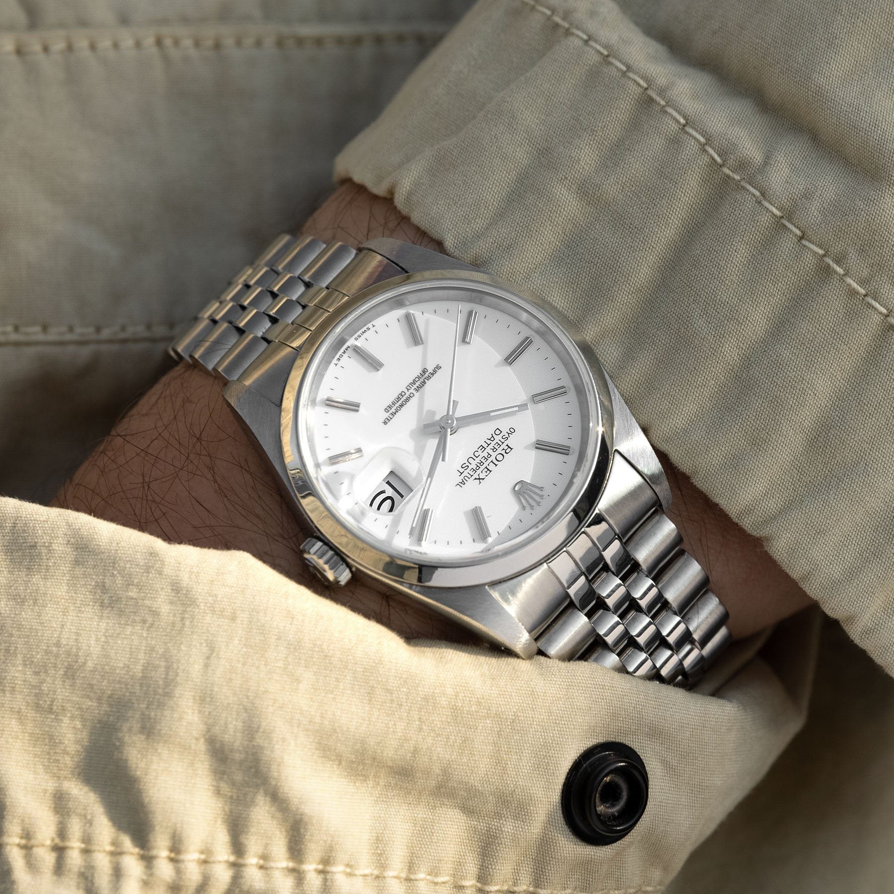 Rolex Datejust White Porcelain Dial Ref. 16220