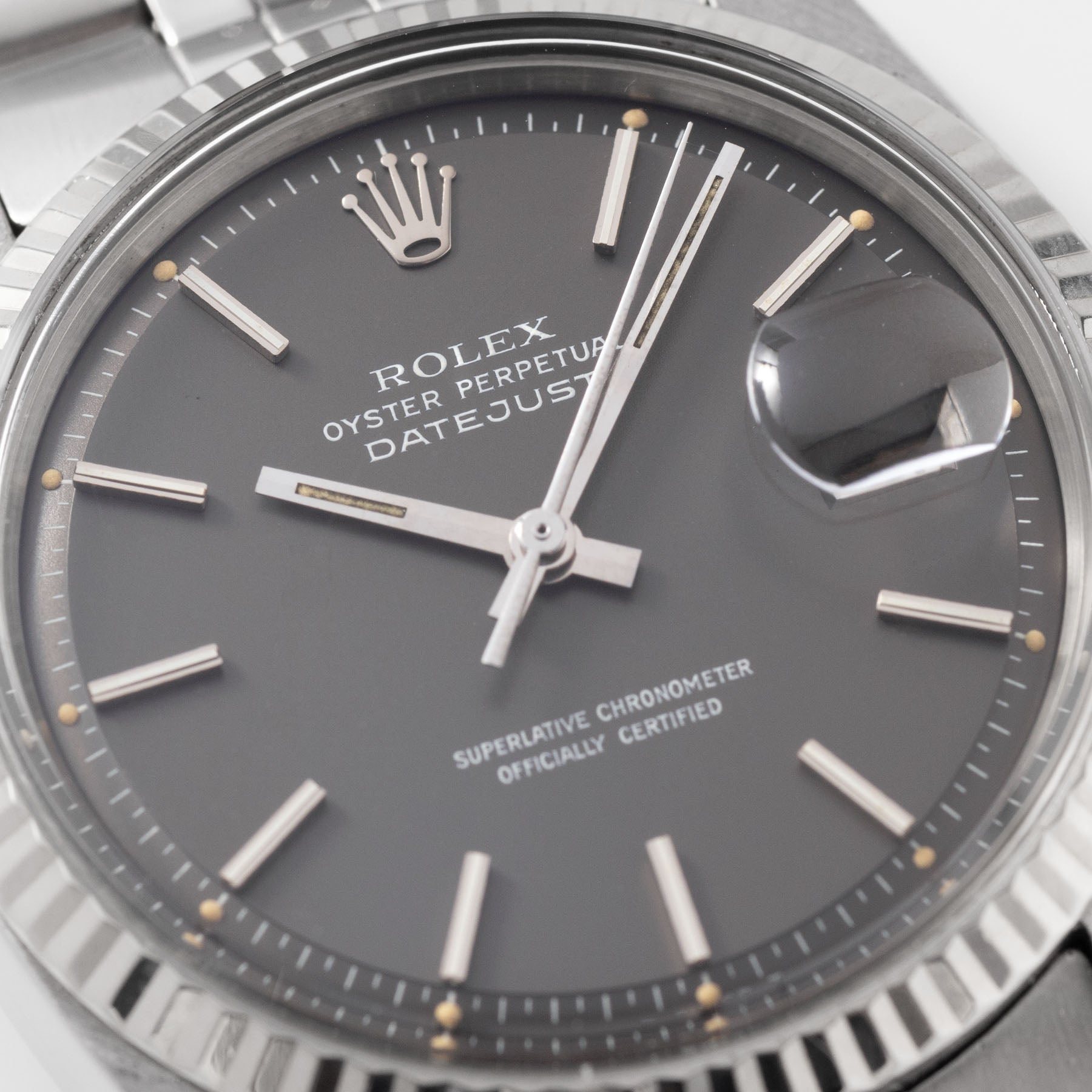 Rolex Datejust 1601 Grey Soleil Dial