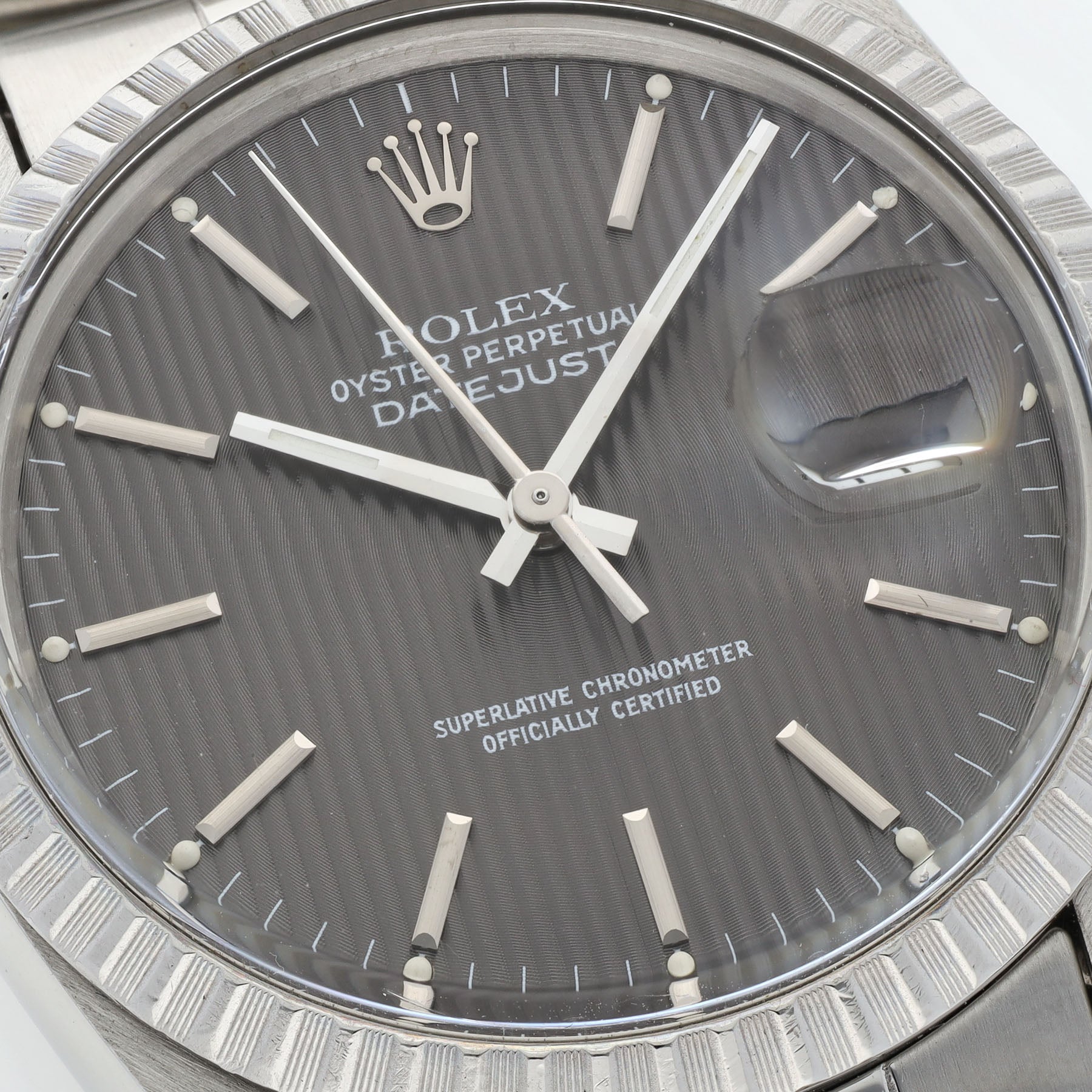 Rolex Datejust 16030 Grey Tapestry Dial