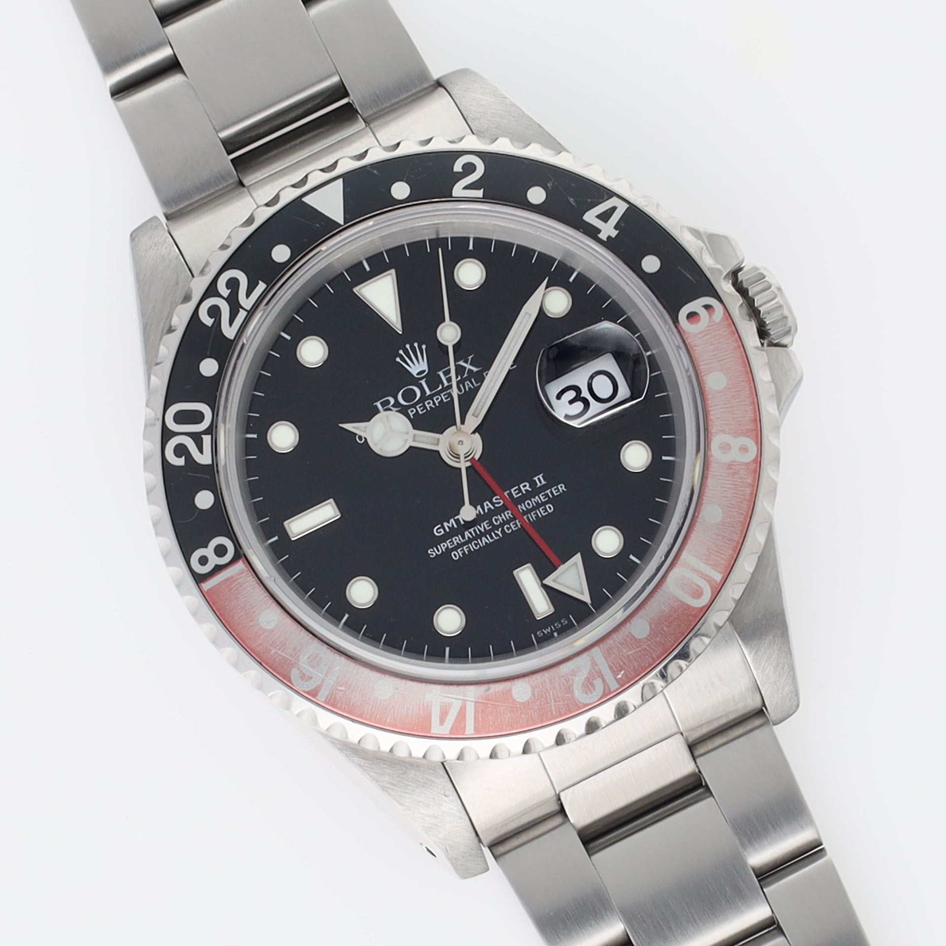 Rolex GMT-Master 2 16710 Swiss Only Dial Faded Coke Bezel 