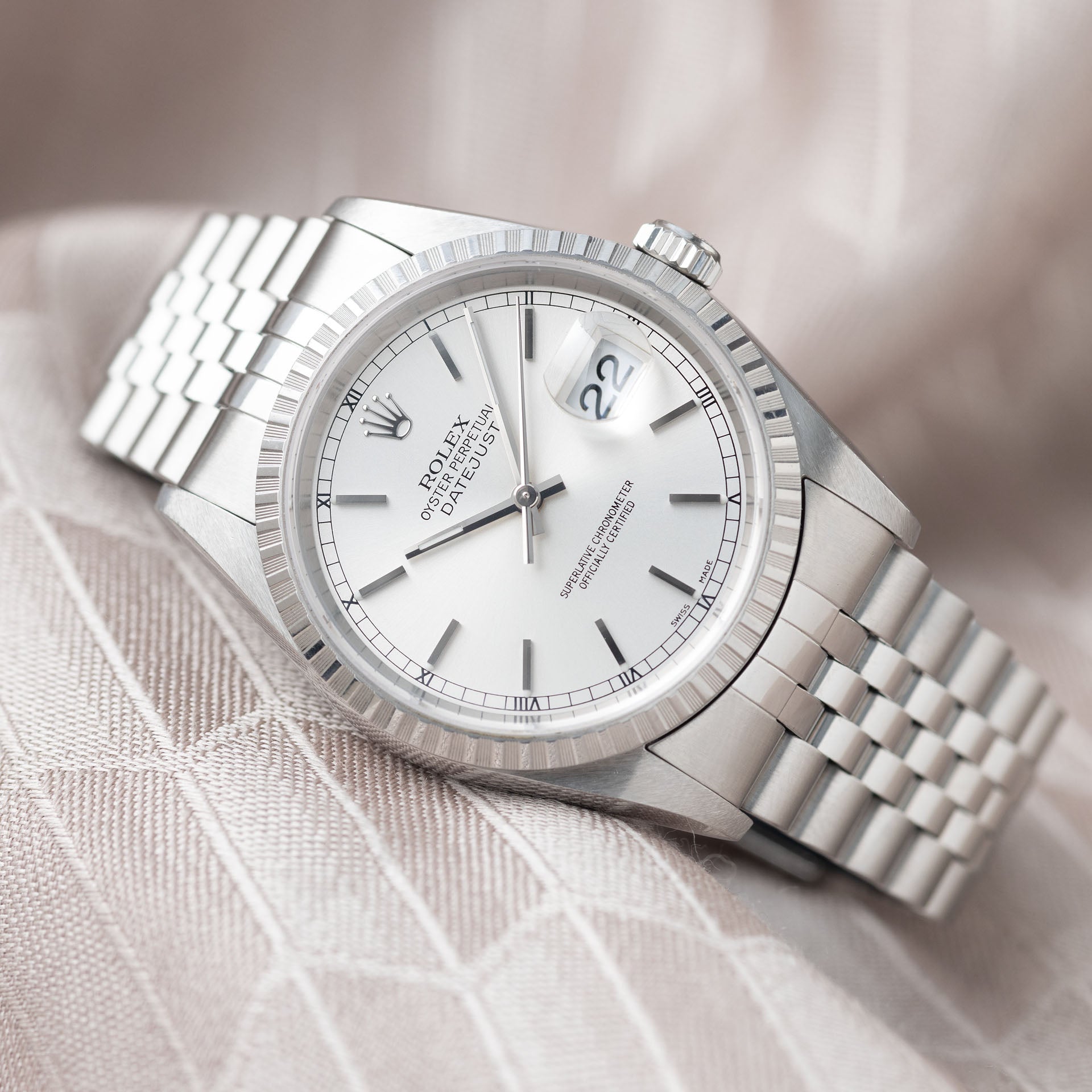 Rolex 16220 Silver Soleil Dial and Papers – Bulang and Sons