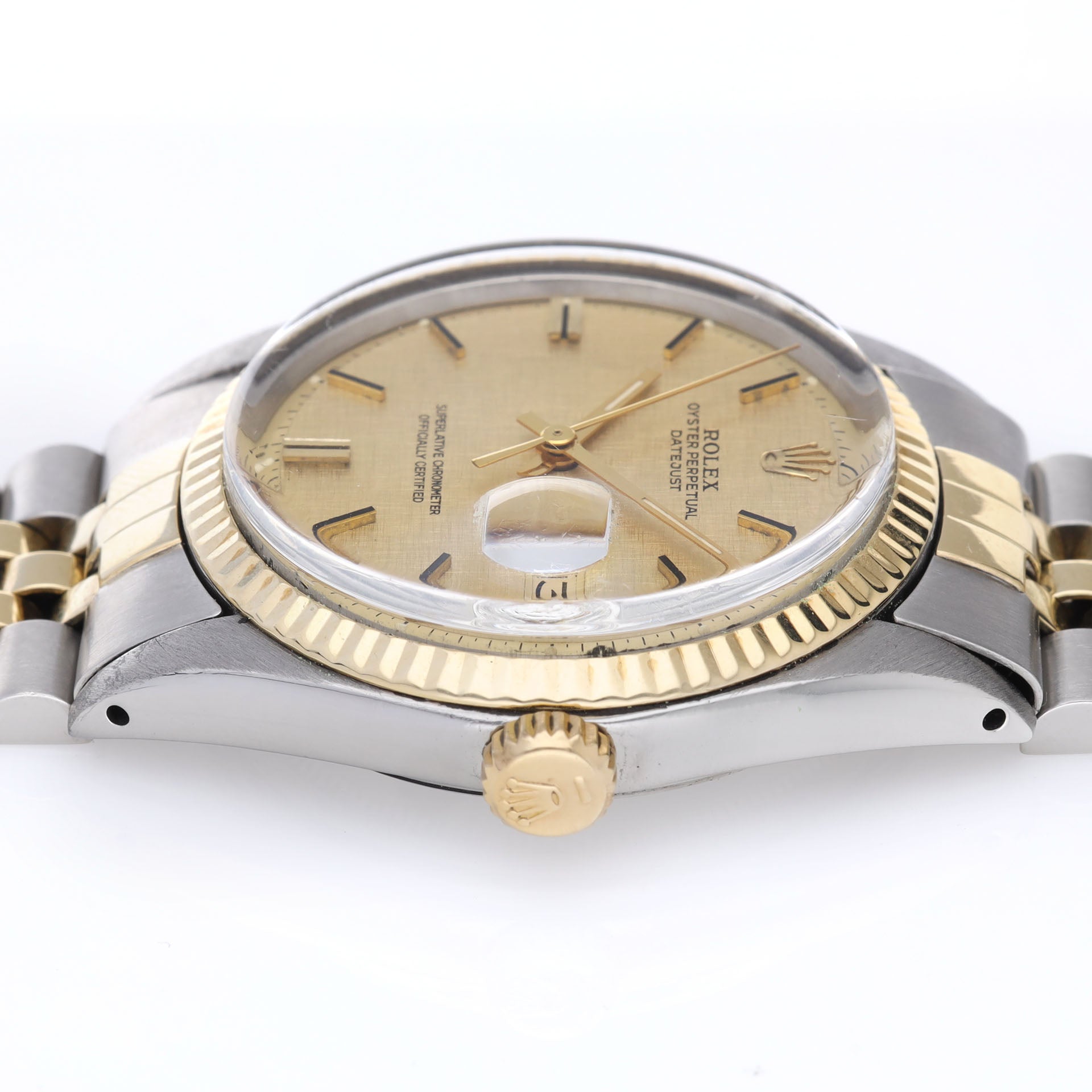 Rolex Datejust 1601 Steel and Gold Linen Dial