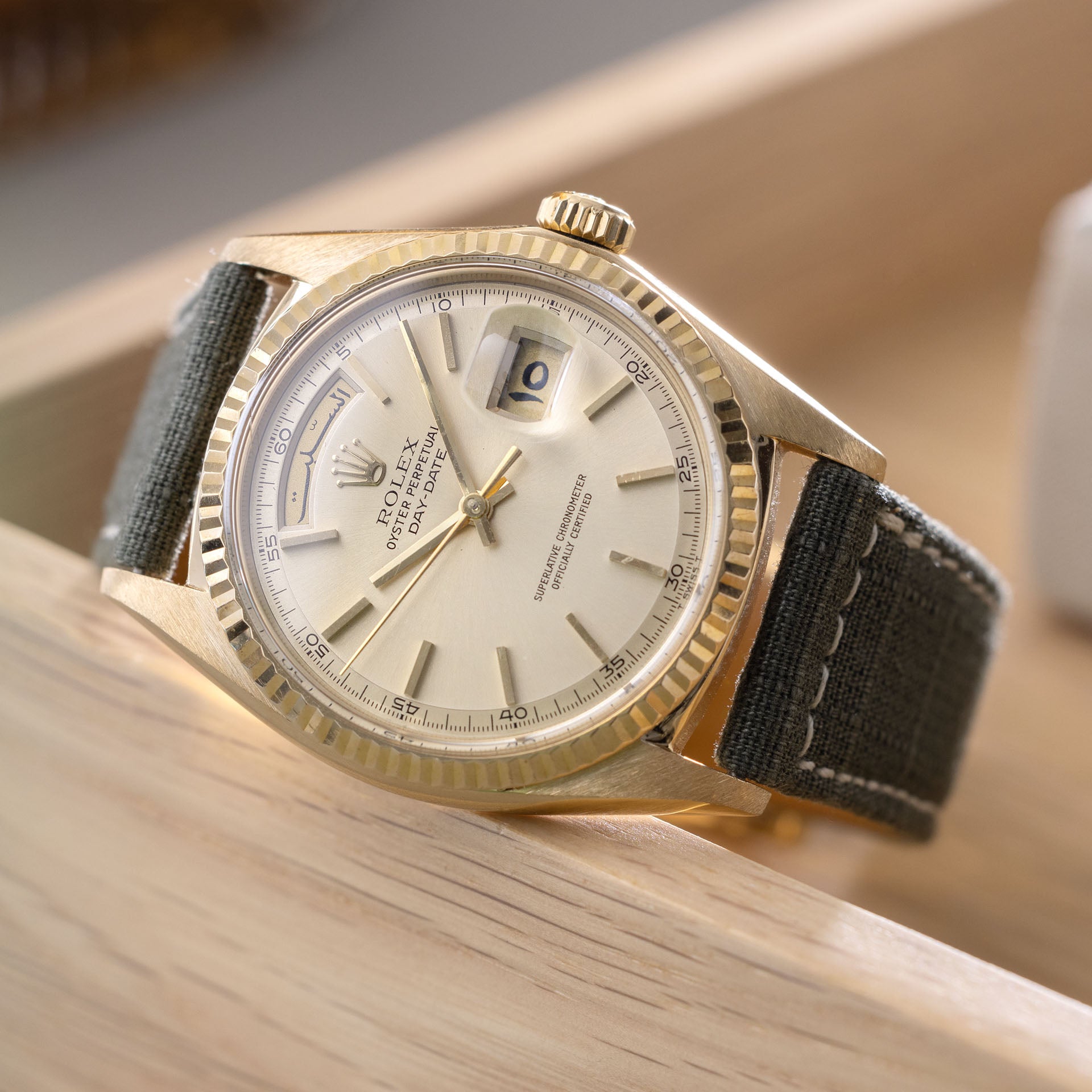 Rolex day date seraphine hotsell gold platin