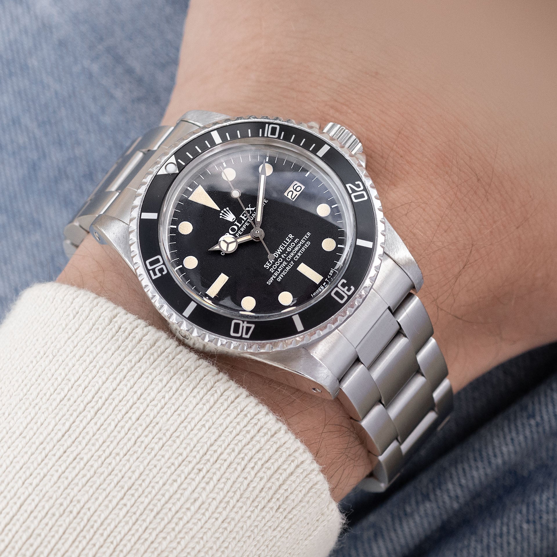 Rolex sea clearance dweller white face