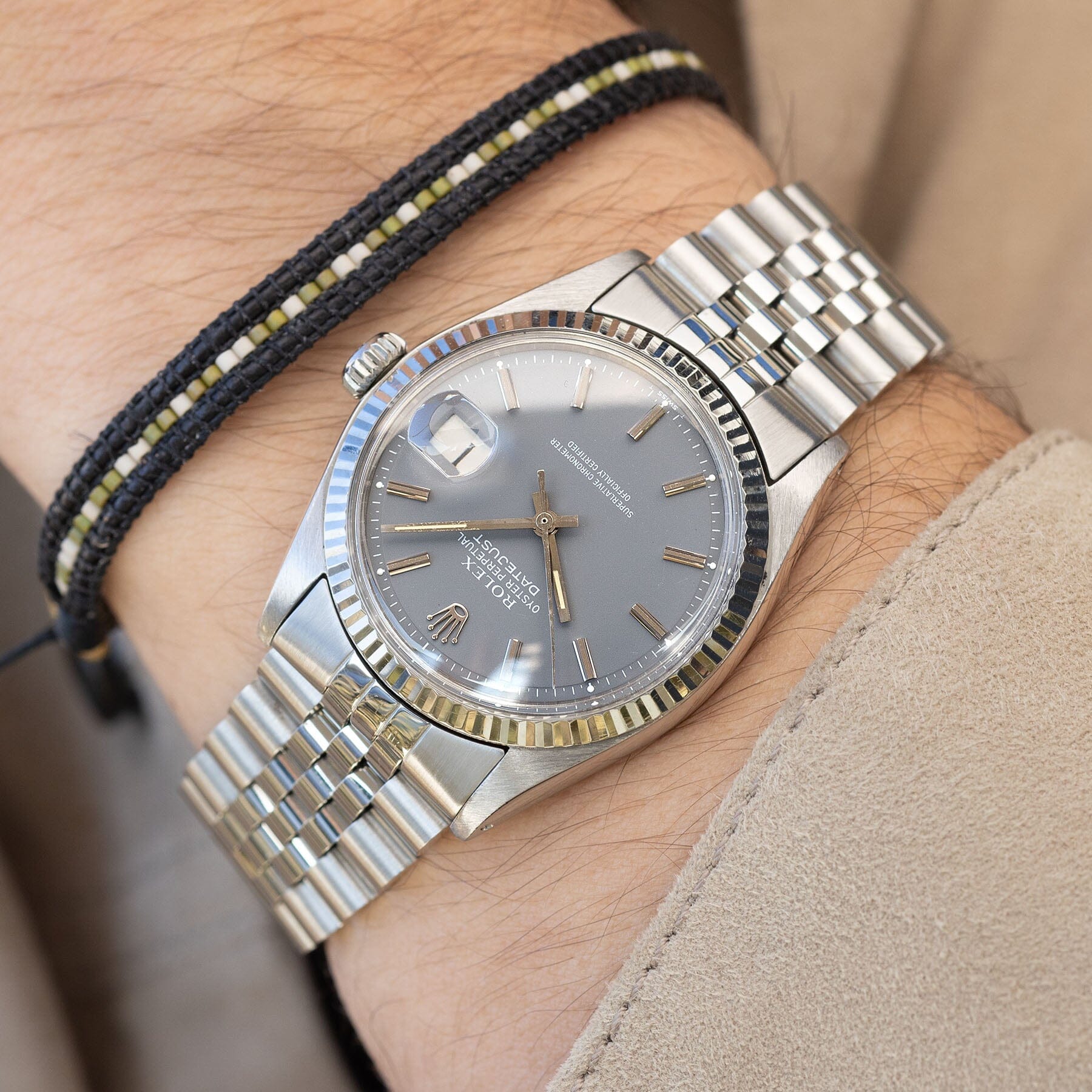 Datejust hotsell grey face