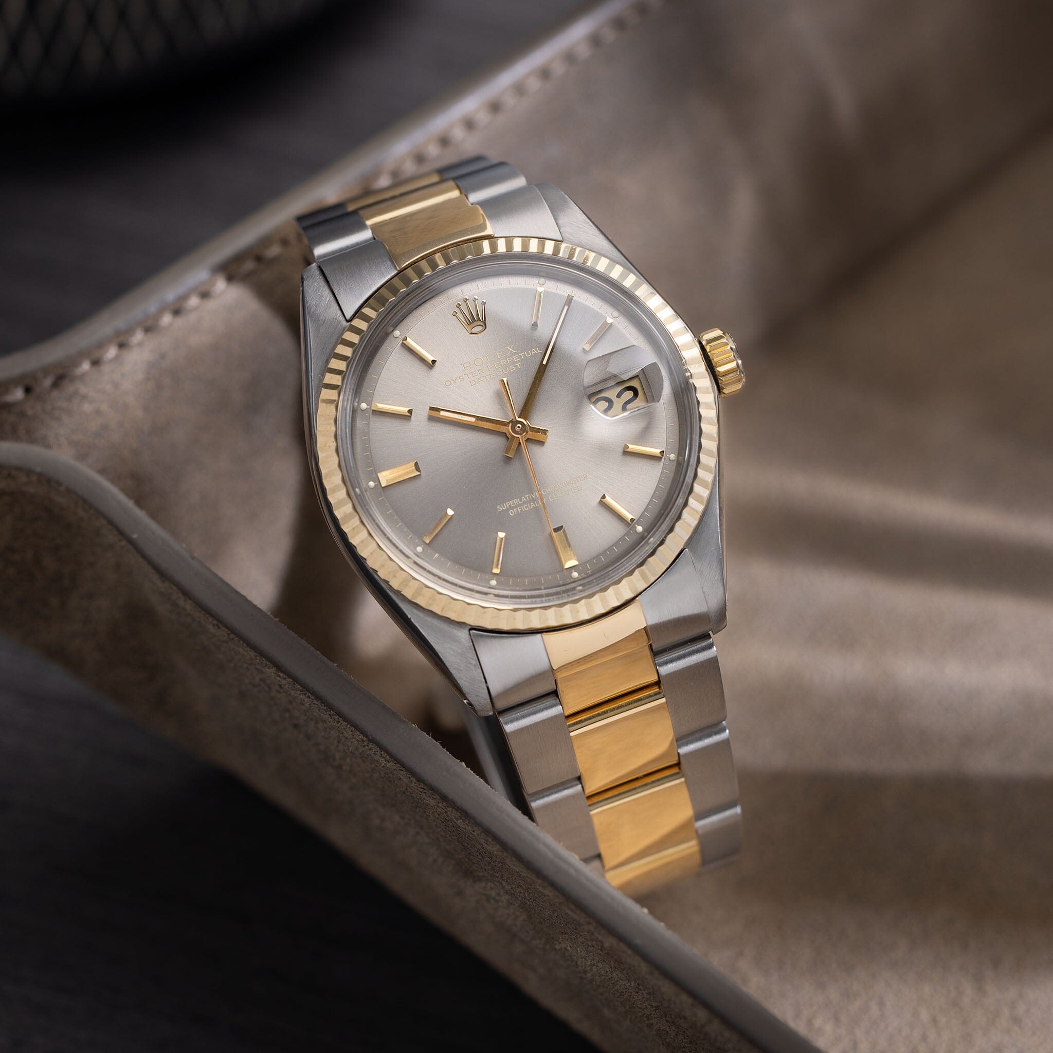 Rolex Datejust Steel and Gold Grey Dial ref 1601 3