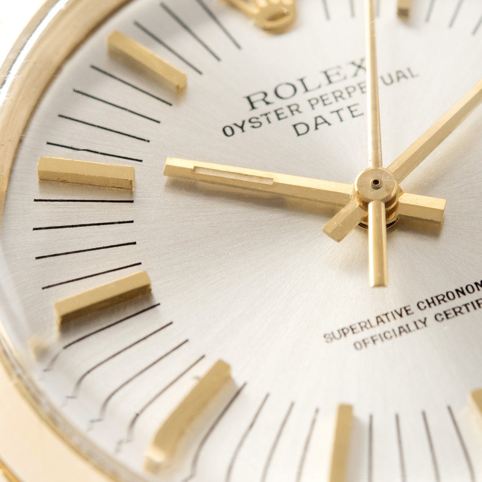 Rolex Yellow Gold Date Ref. 1500 Long Markers Dial