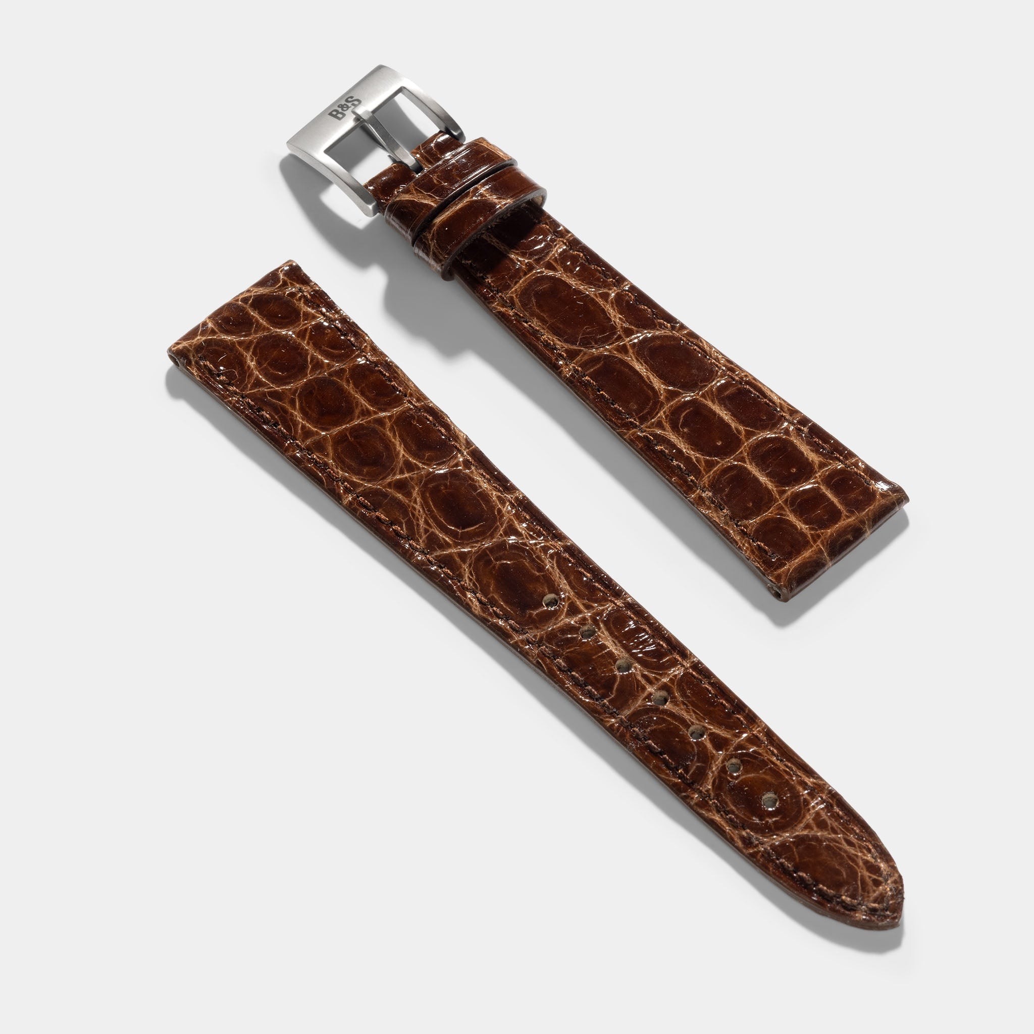 Strap for Patek Philippe 130/533 Chronograph - Walnut Brown Alligator Watch Strap