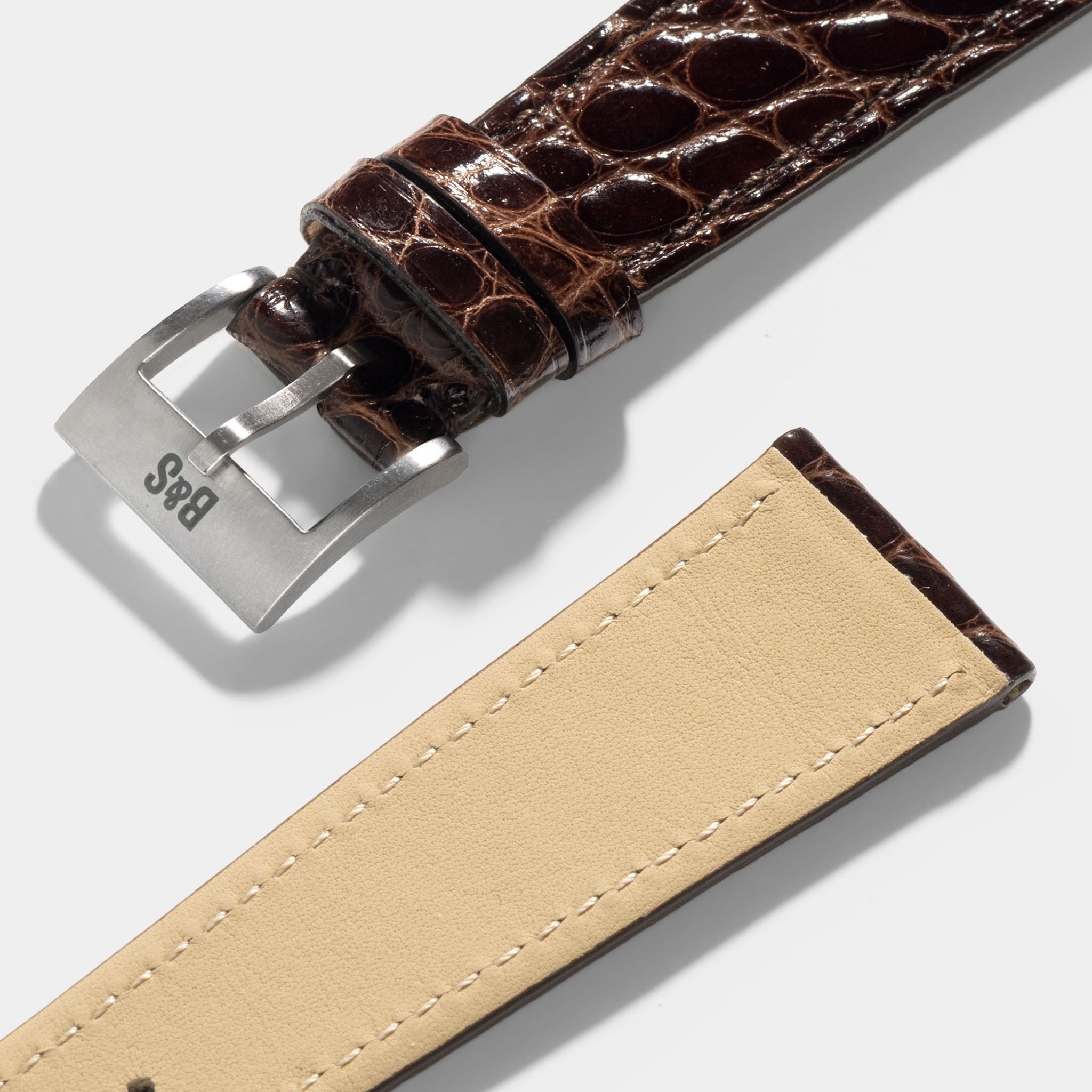Deep Brown Alligator Watch Strap - Classic Dress