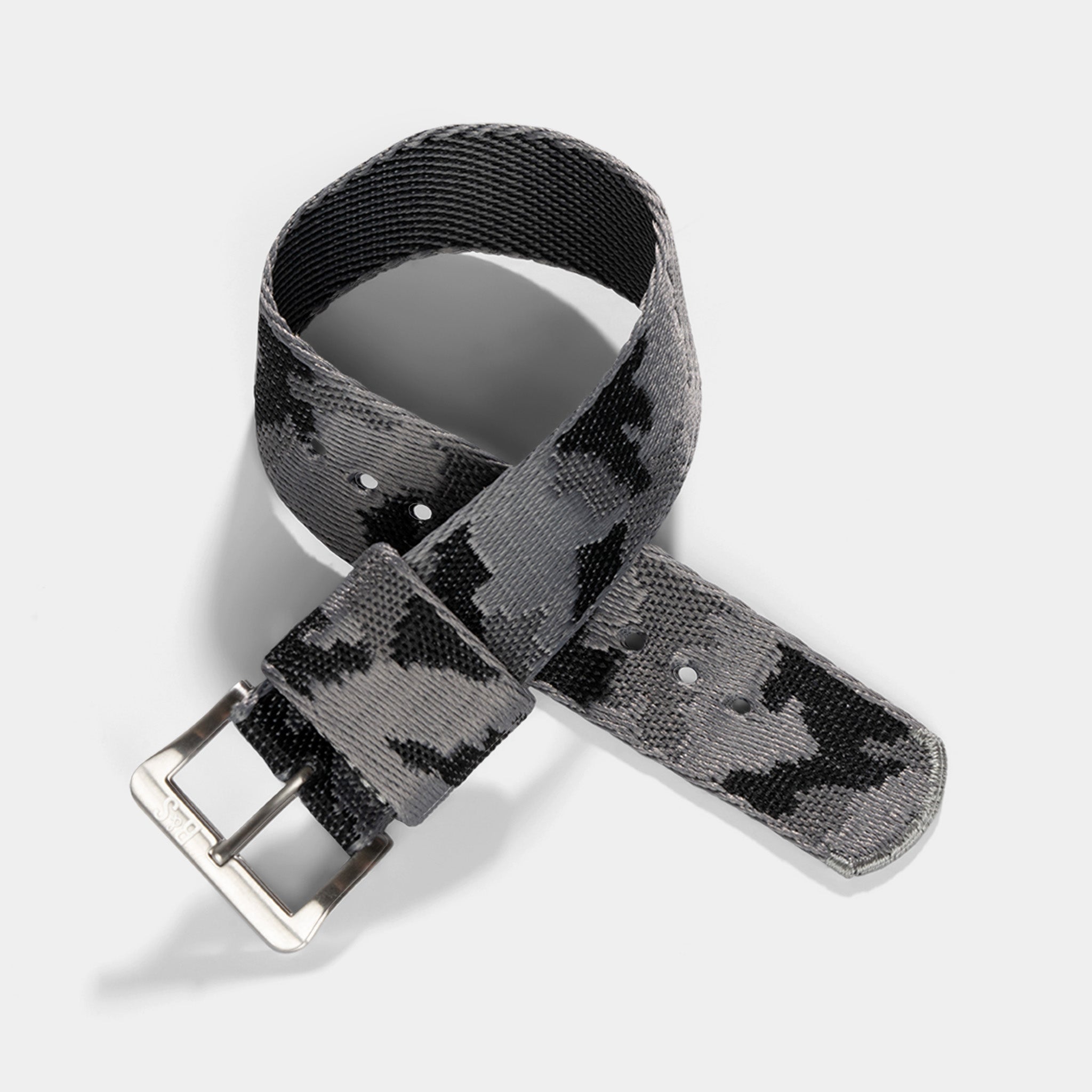 Grey_Camo_Jacquard_Single_Pass_Watch_Strap_For_Luxury_Sport_Watches