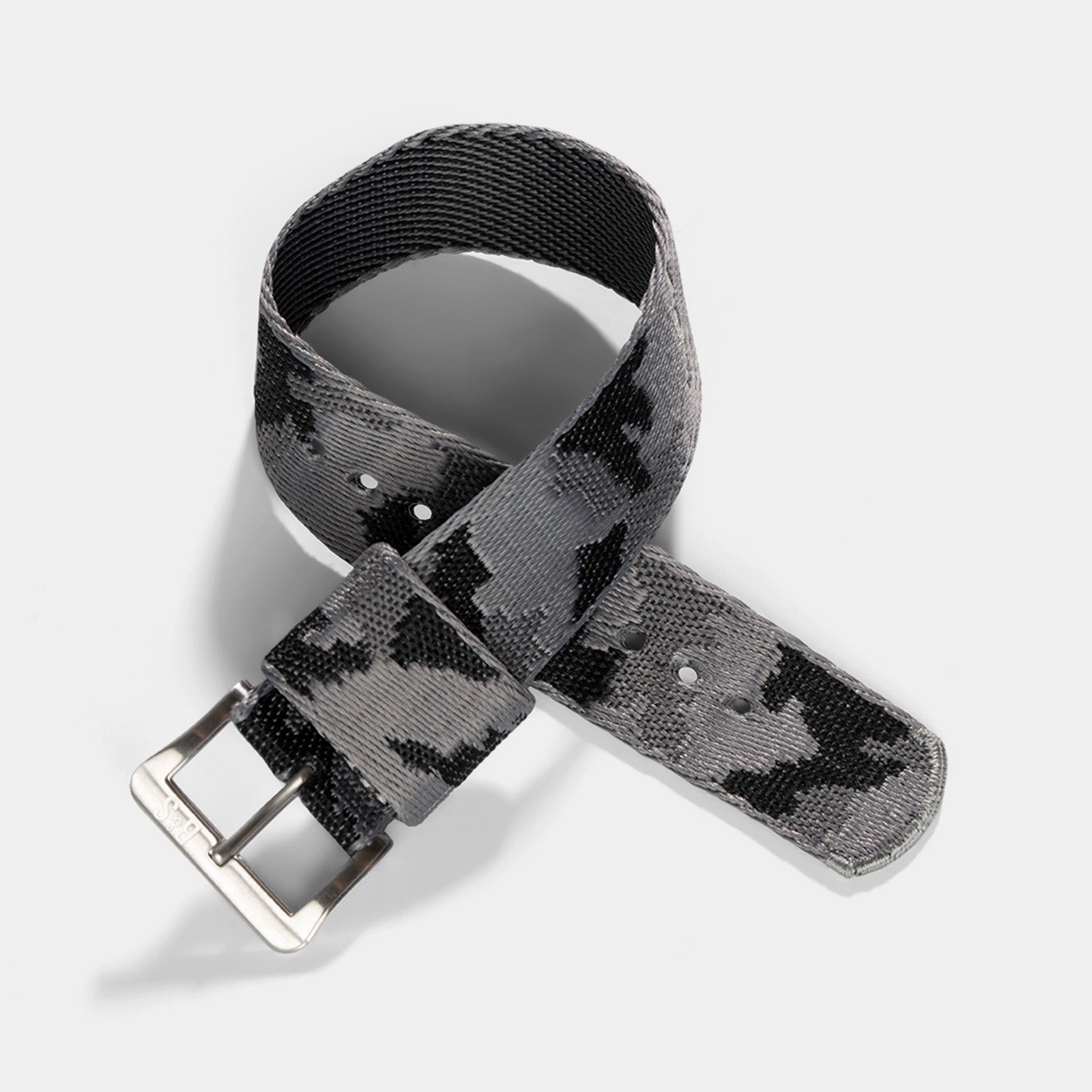 One Piece Single Pass Shadow Camo Jacquard Watch Strap