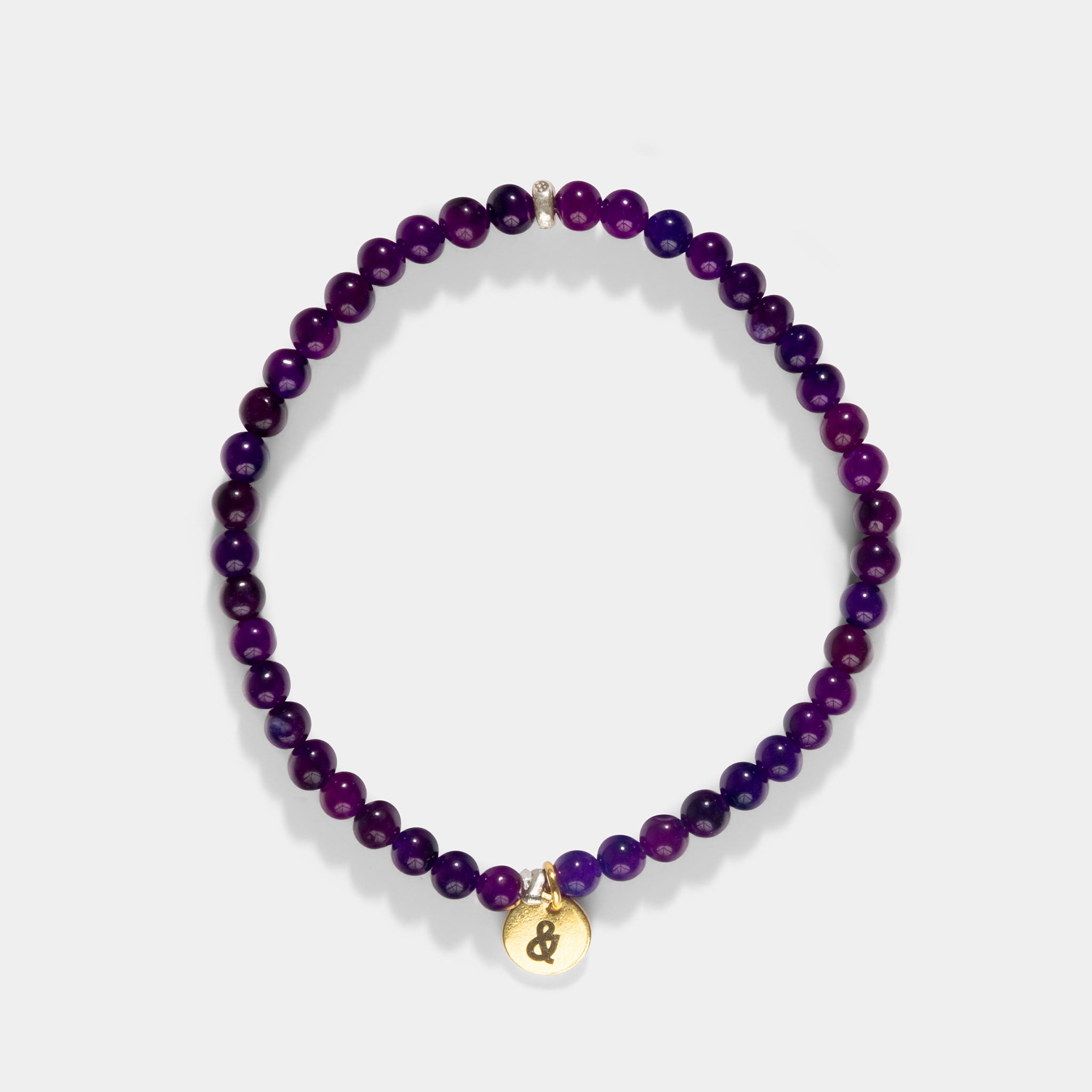 Men_purple_dyed_jade_Silver_beads_bracelet