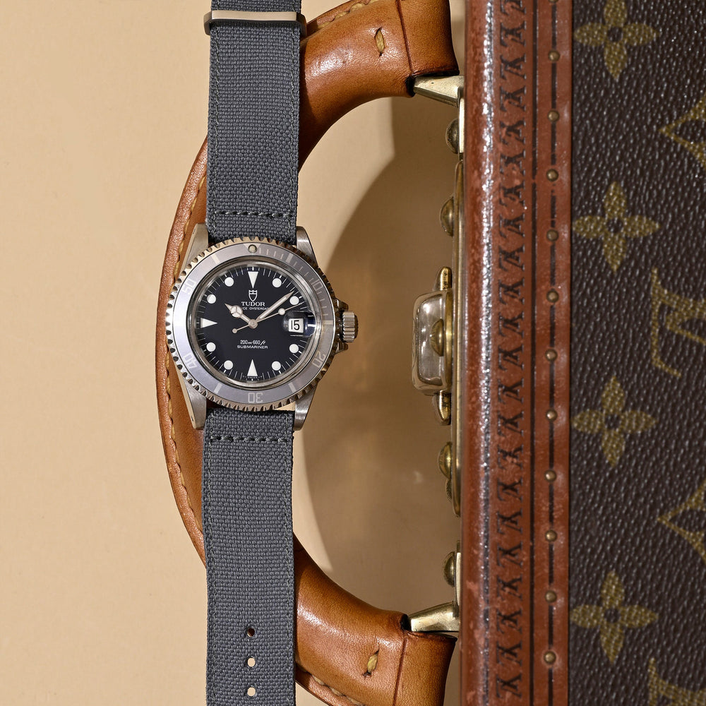Safari Graphite Canvas Watch Strap