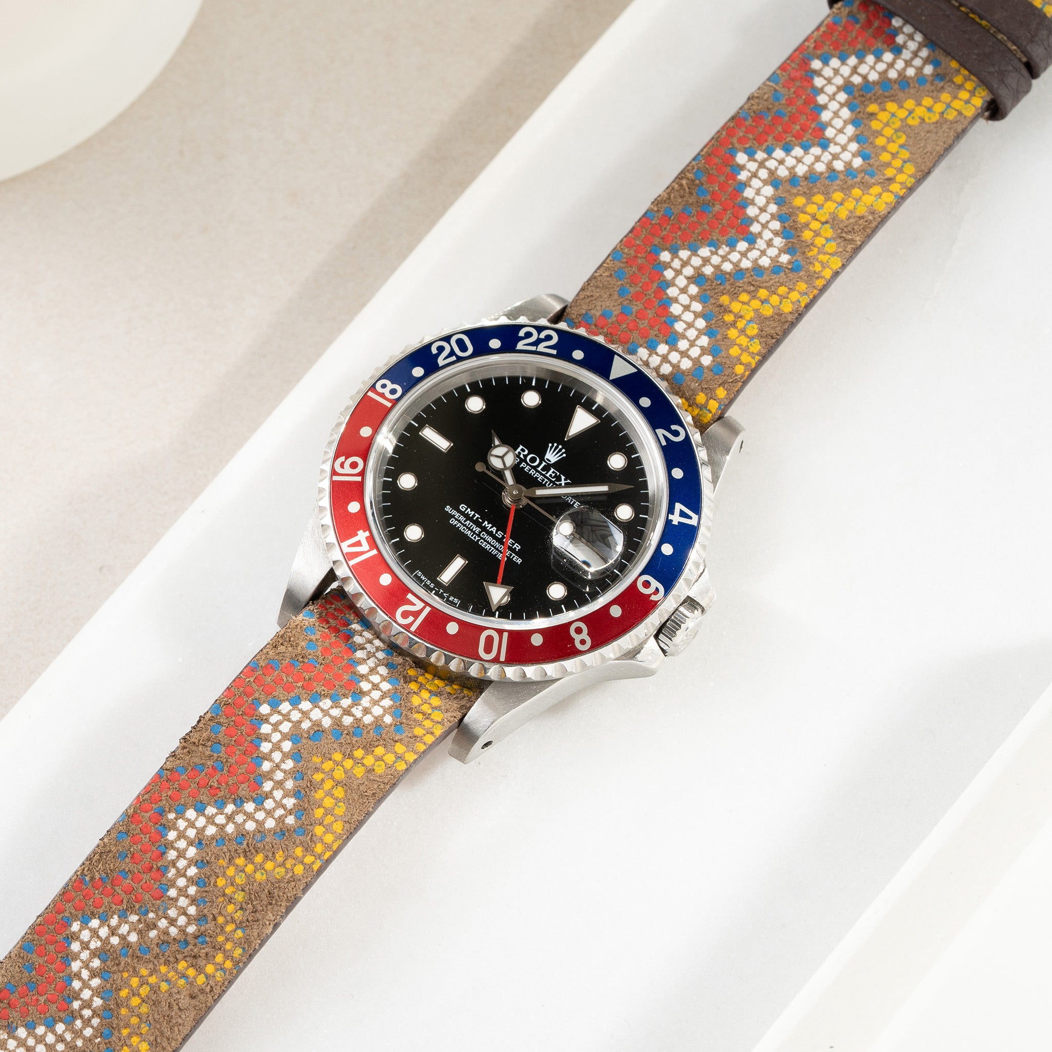 native_style_single_pass_brown_leather_watch_strap_Rolex_gmt_Master_16700