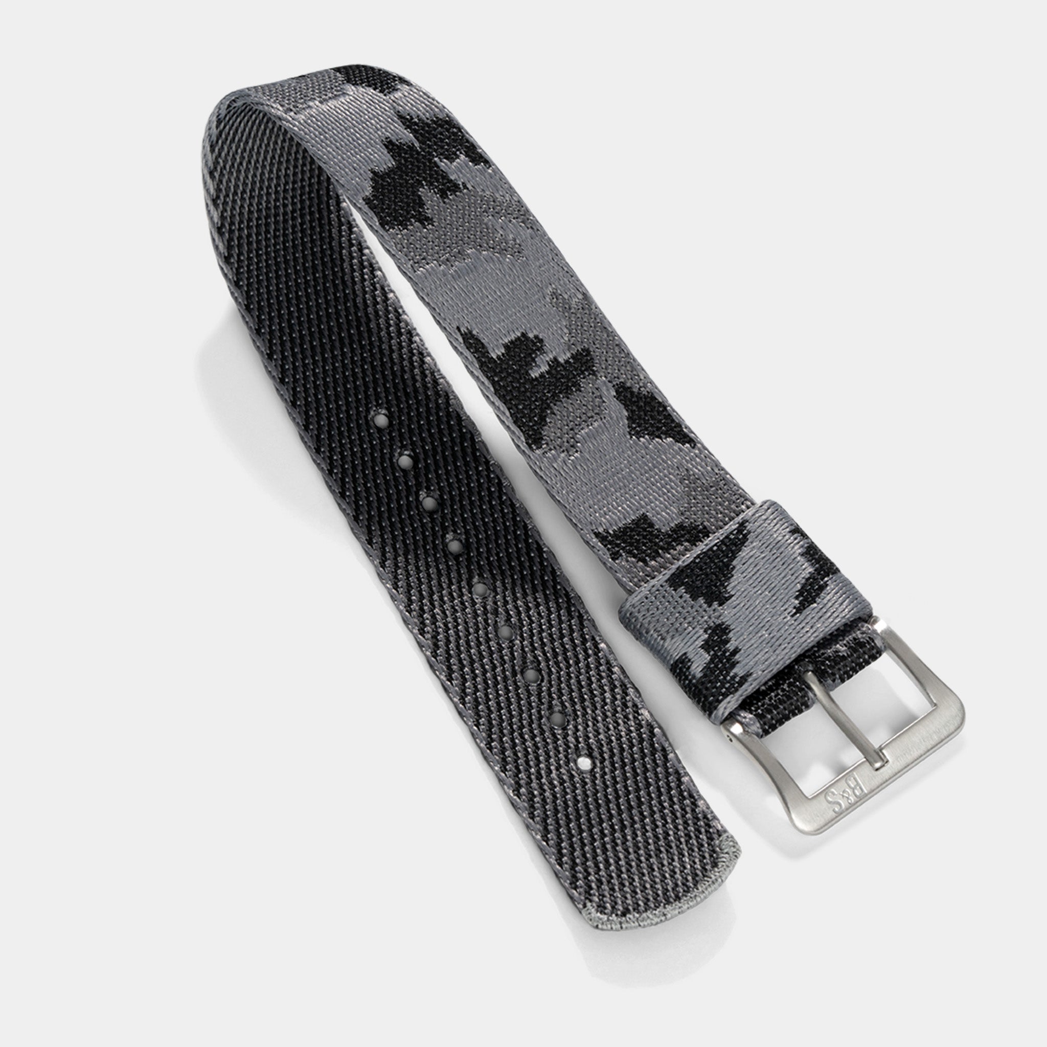 grey_Camo_Jacquard_Single_Pass_Watch_Strap_For_Rolex_Sport_Watches