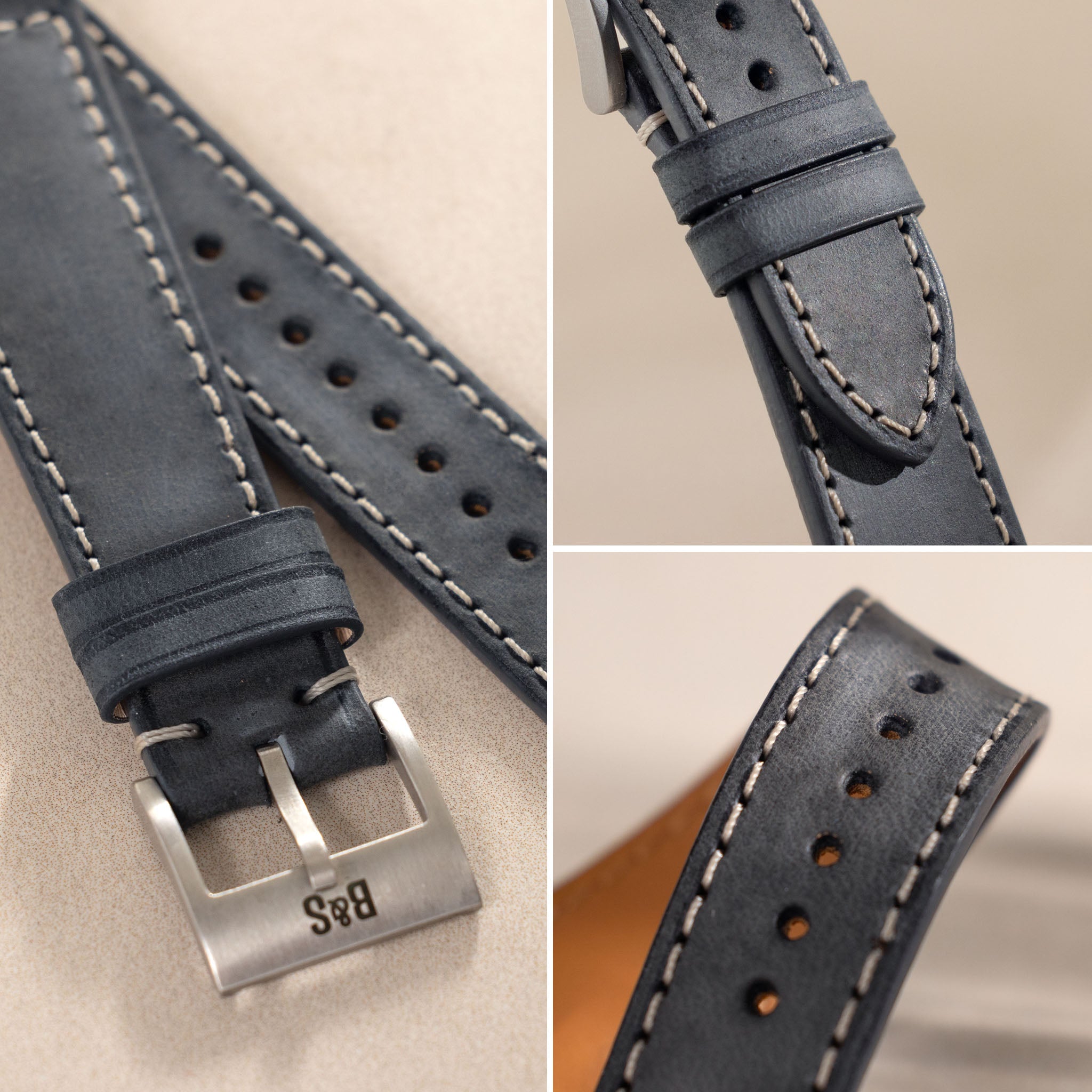 Ash_Grey_Leather_Watch_Strap_Details_For_Vintage_Wristwatches
