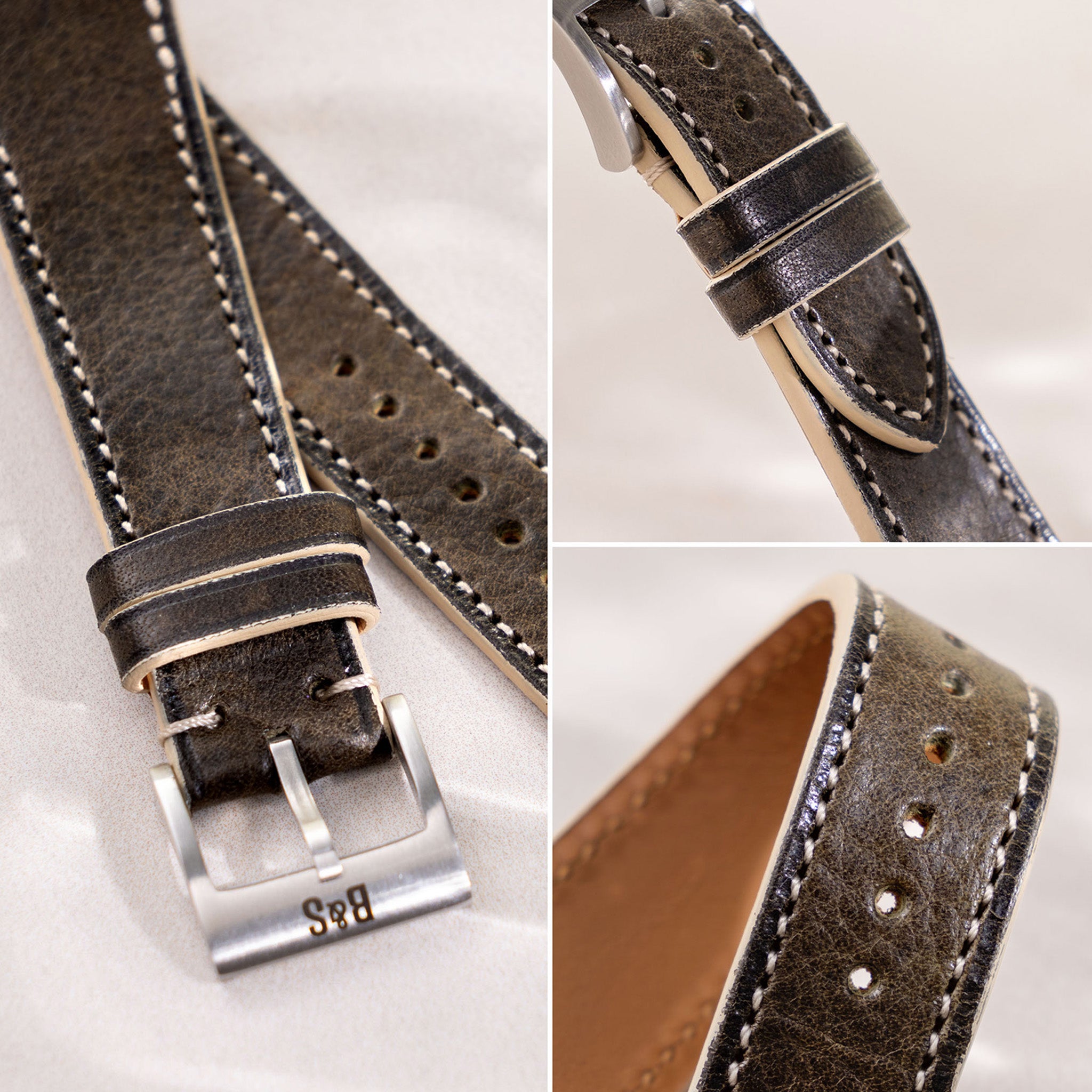 High_Quality_Green_Leather_Watch_Strap_For_Wrist_Watches