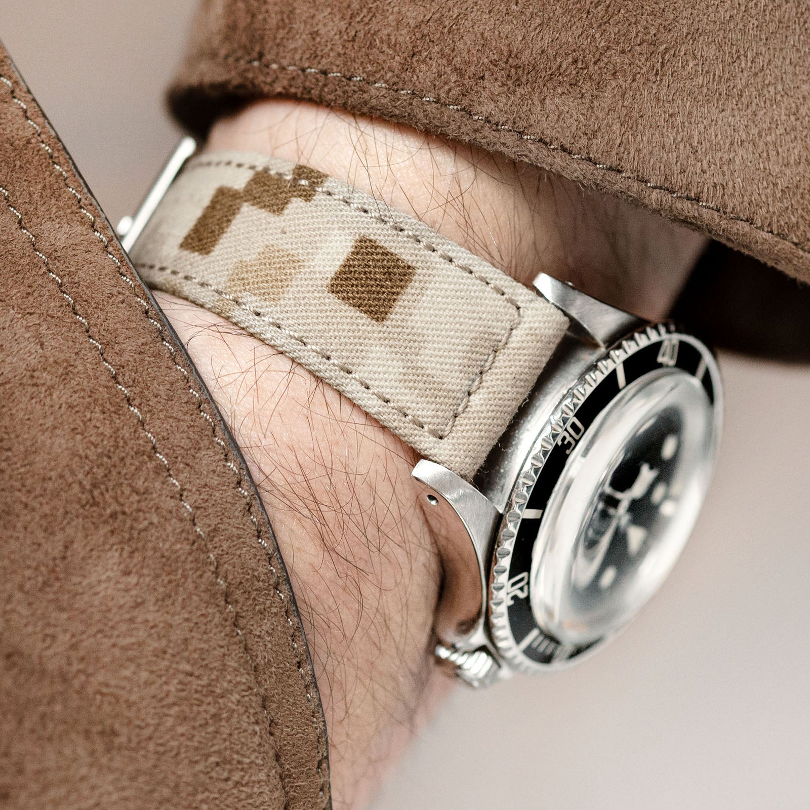 The Brooklyn Camo Watch Strap – Made From Original USMC Fabric– Jubilee Edition