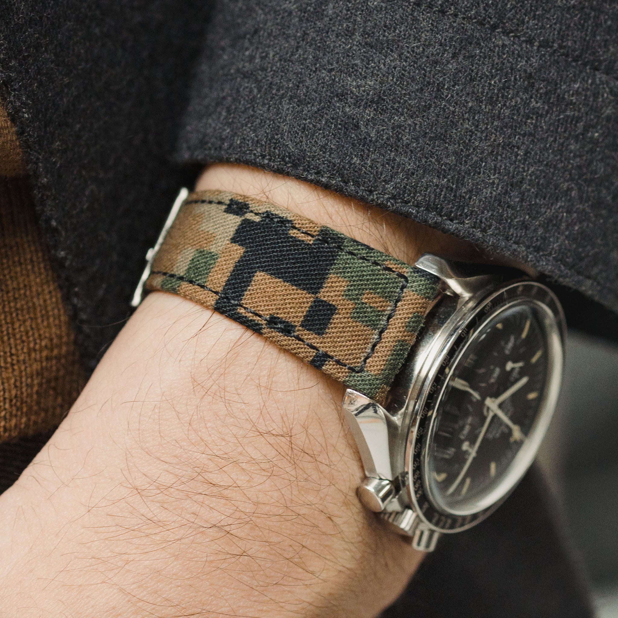 The Central Park Camo Watch Strap – Made From Original USMC Fabric– Jubilee Edition