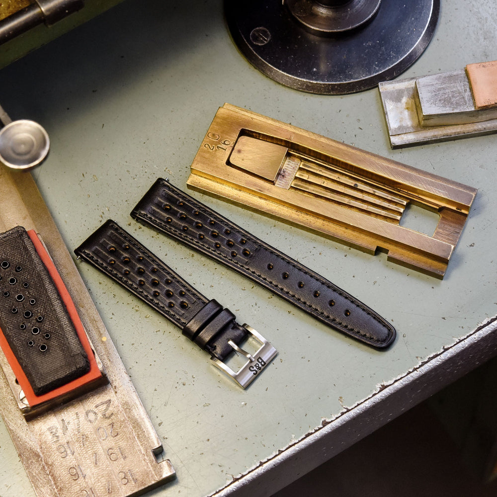 Strap for Omega Speedmaster Professional - Racing Black Speedy Leather