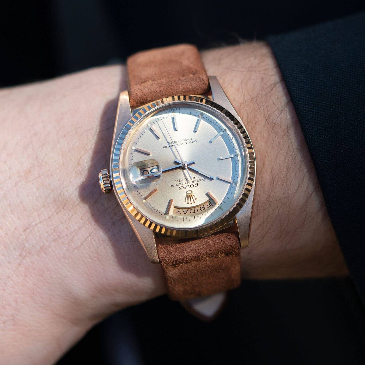 Cognac Brown Silky Suede Leather Watch Strap