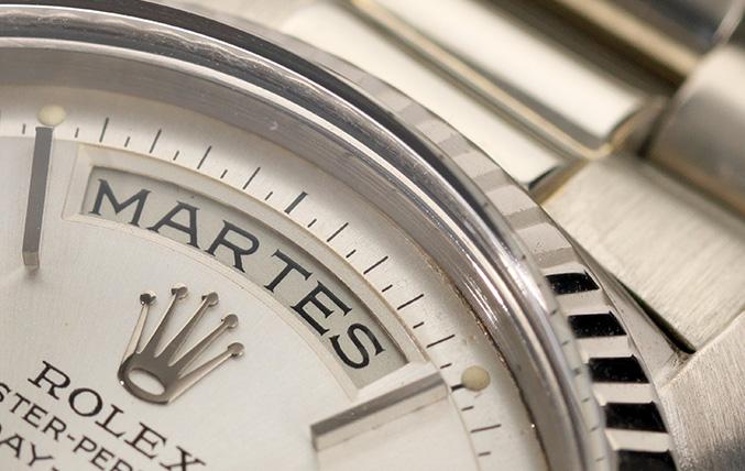 Rolex White Gold Day-Date Silver Dial 1803