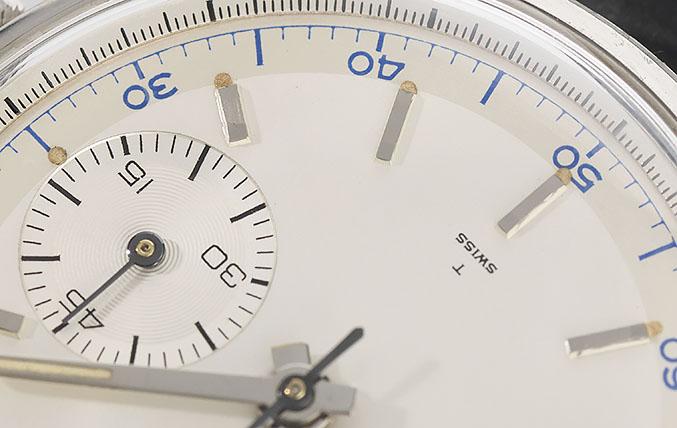 Heuer Carrera Ref 3647d Blue Decima Scale