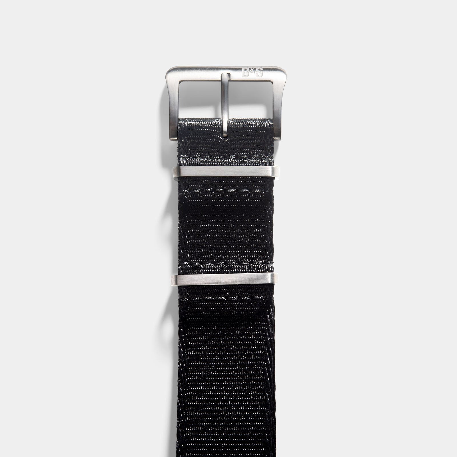 Deluxe Nylon Single Pass Watch Strap Pure Black