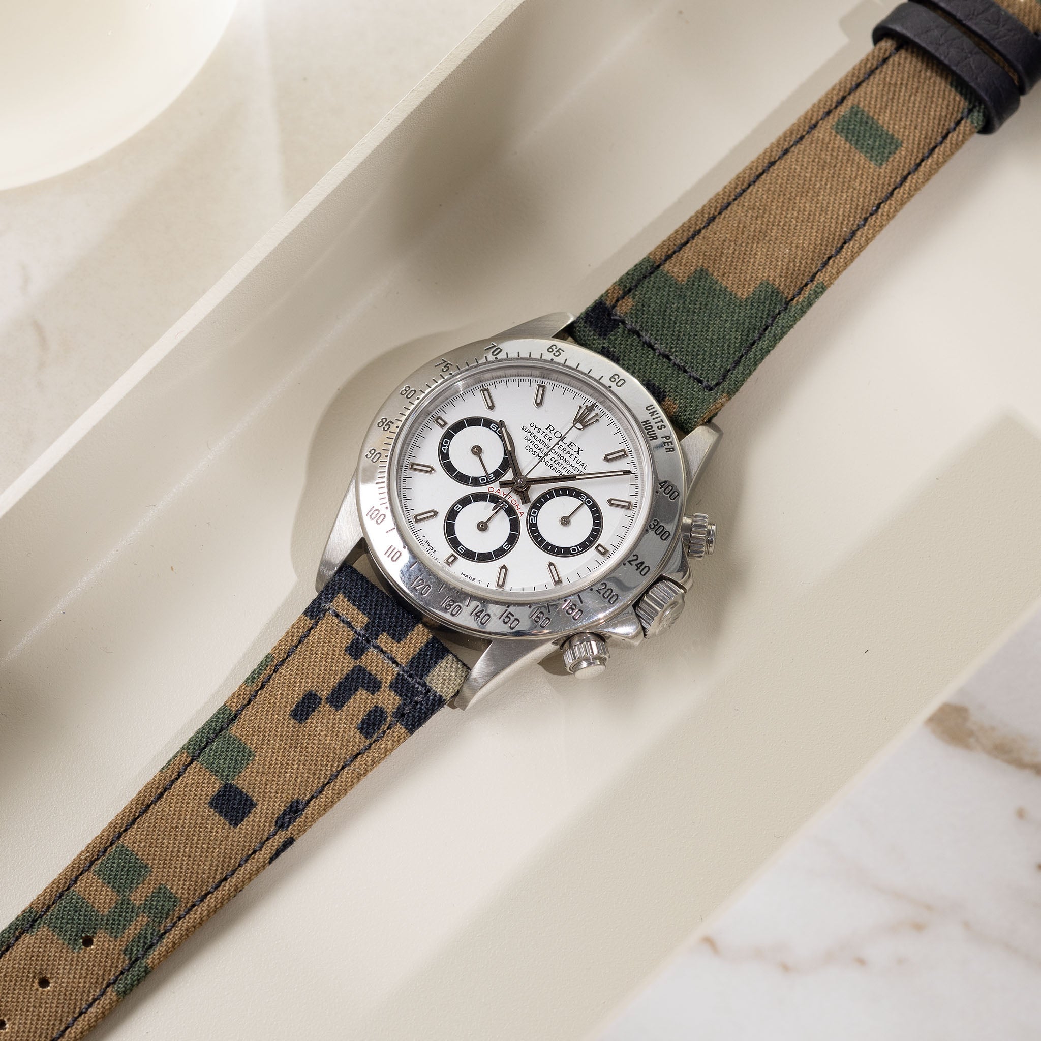 The Central Park Camo Watch Strap – Made From Original US Army Fabric– Jubilee Edition