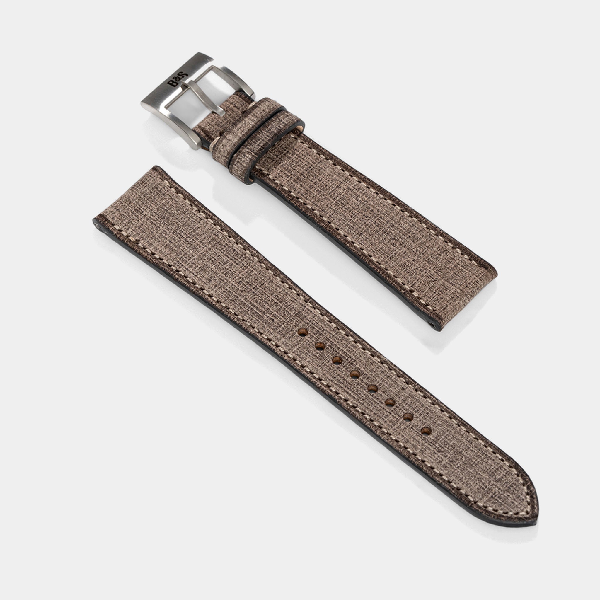 Strap for Rolex Explorer 2 - Linen Leather Elegant Grey (20mm)