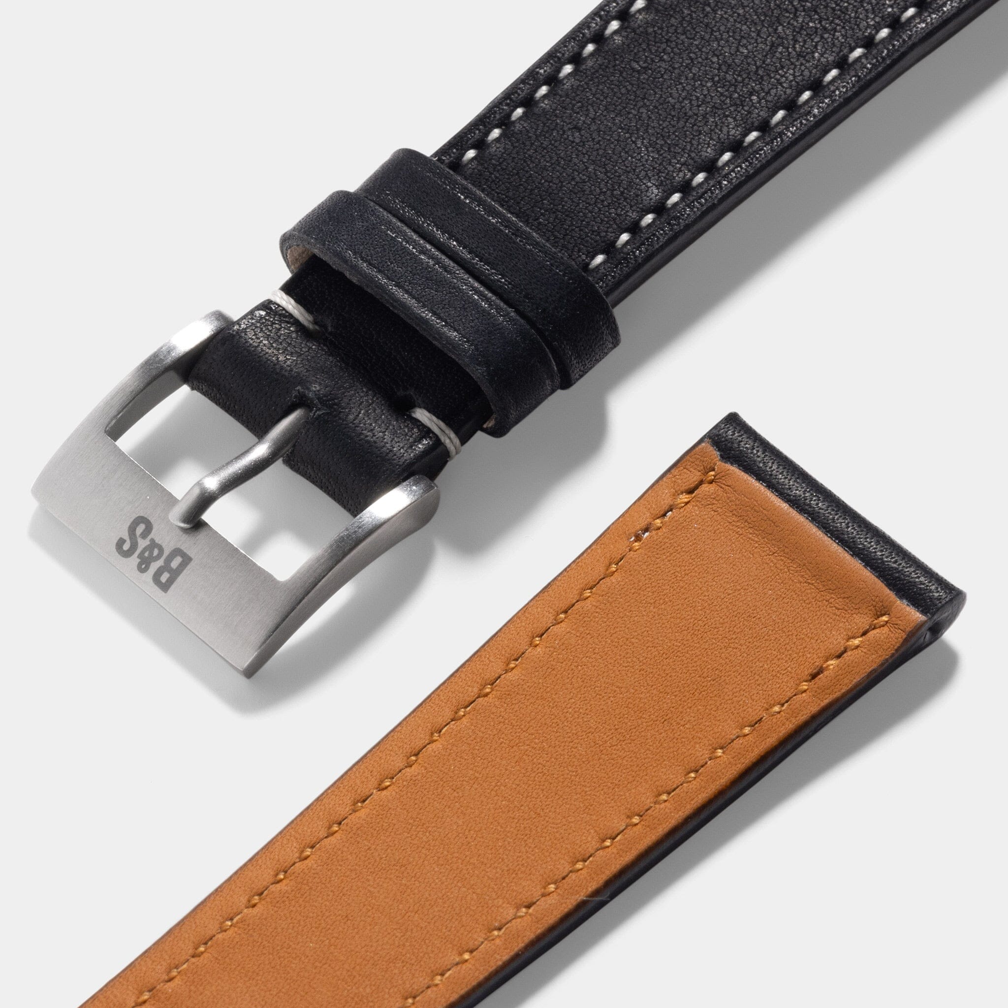 Barenia Black Leather Watch Strap