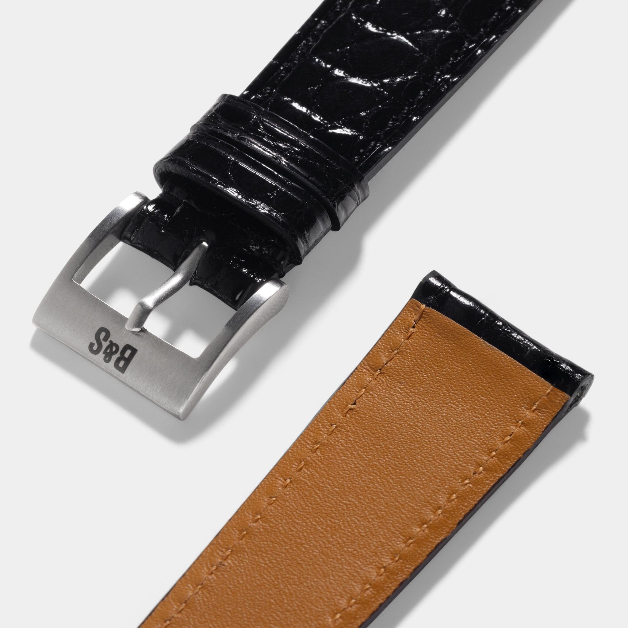 Black Alligator Leather Watch Strap for Rolex watches