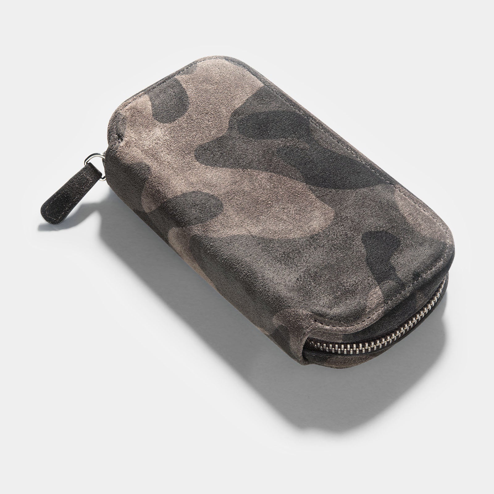 lack Camo 2 Watch Leather Zip Pouch