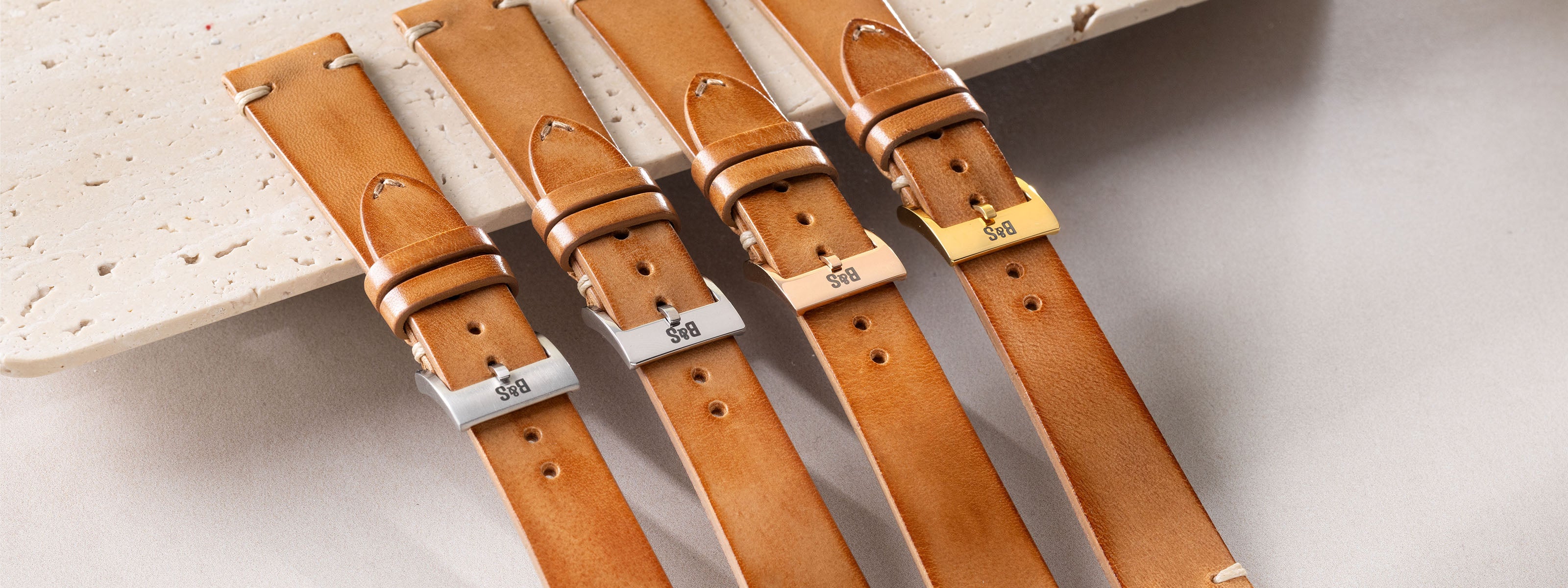 Caramel Brown Leather Watch Strap