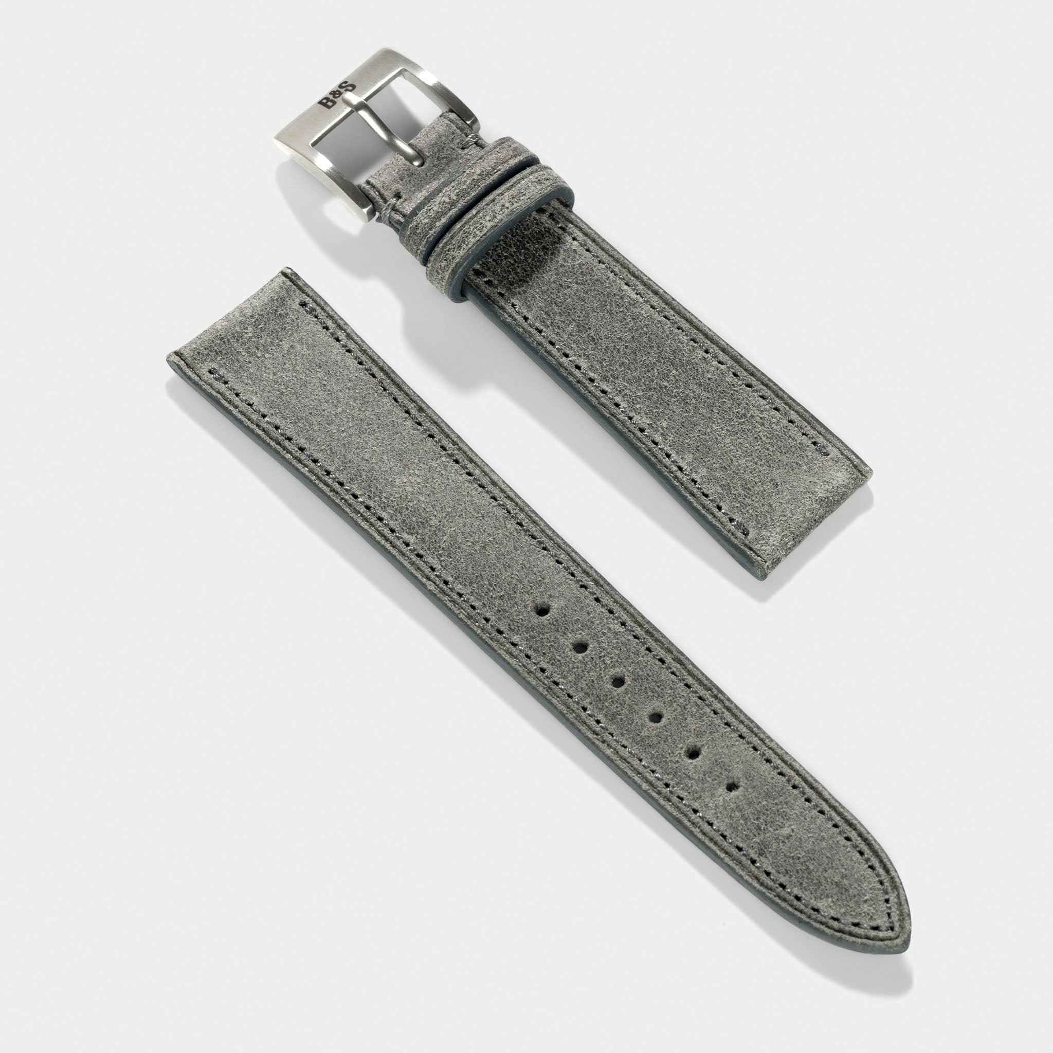 Strap for IWC Flieger Chronograph - Grey Leather (20mm)