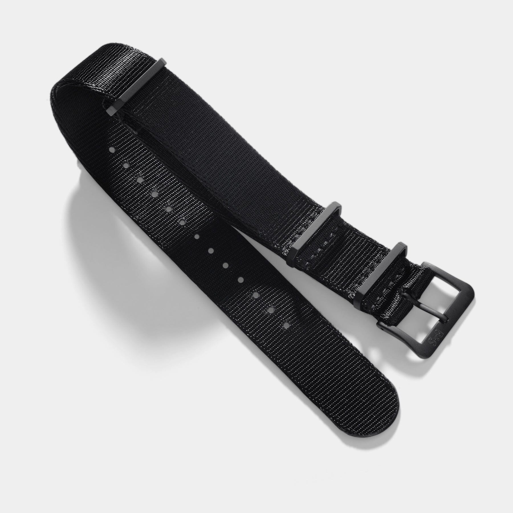 Deluxe Nylon Single Pass Watch Strap Black Out
