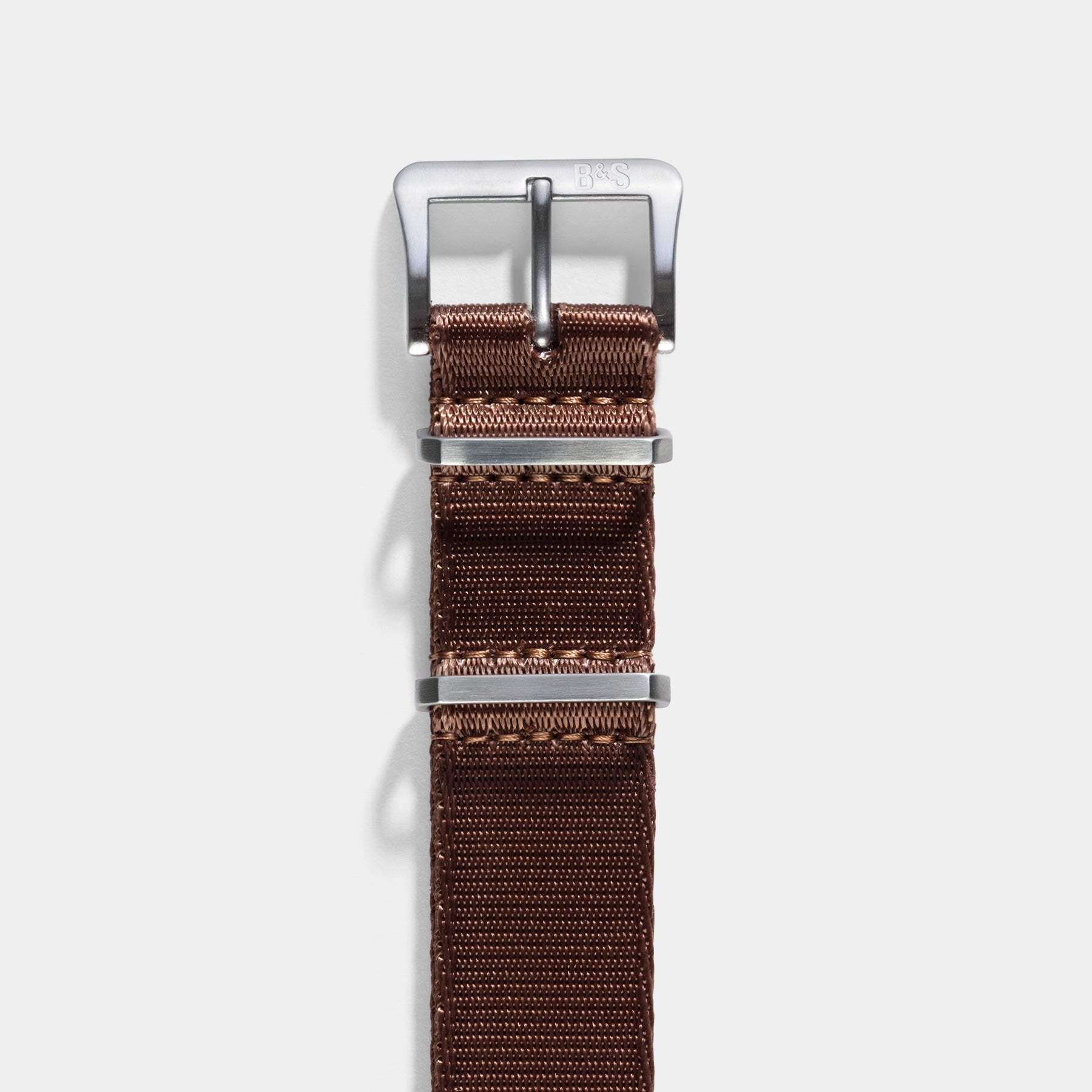 Deluxe Nylon Single Pass Watch Strap Brown