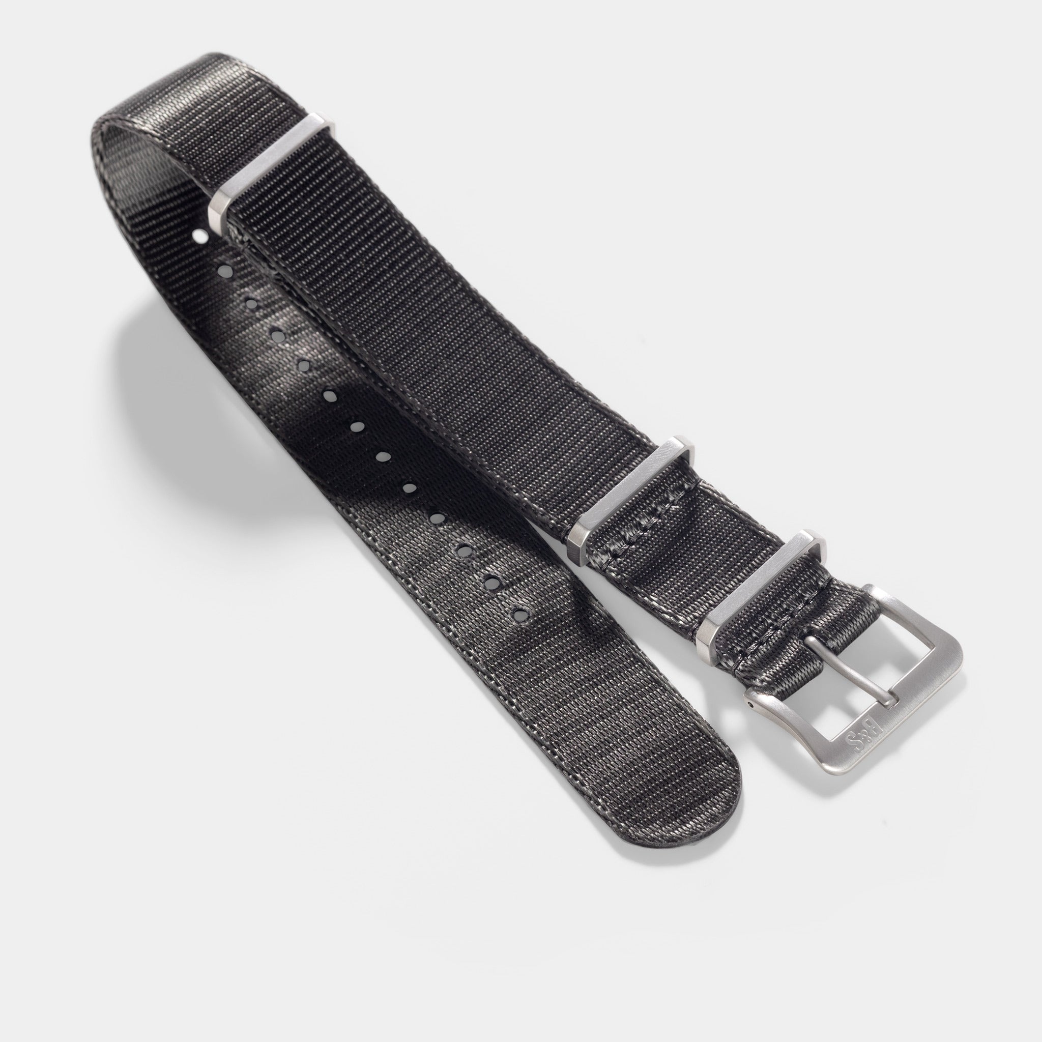 Deluxe Nylon Single Pass Watch Strap Graphite Grey