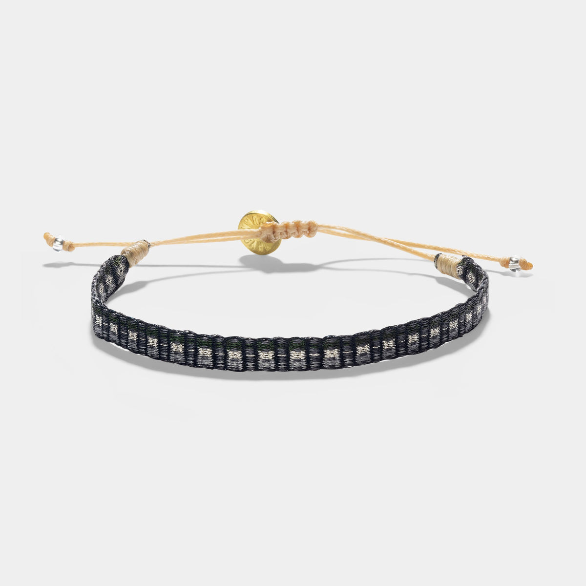 Guanabana Woven Bracelet – Silver Noir