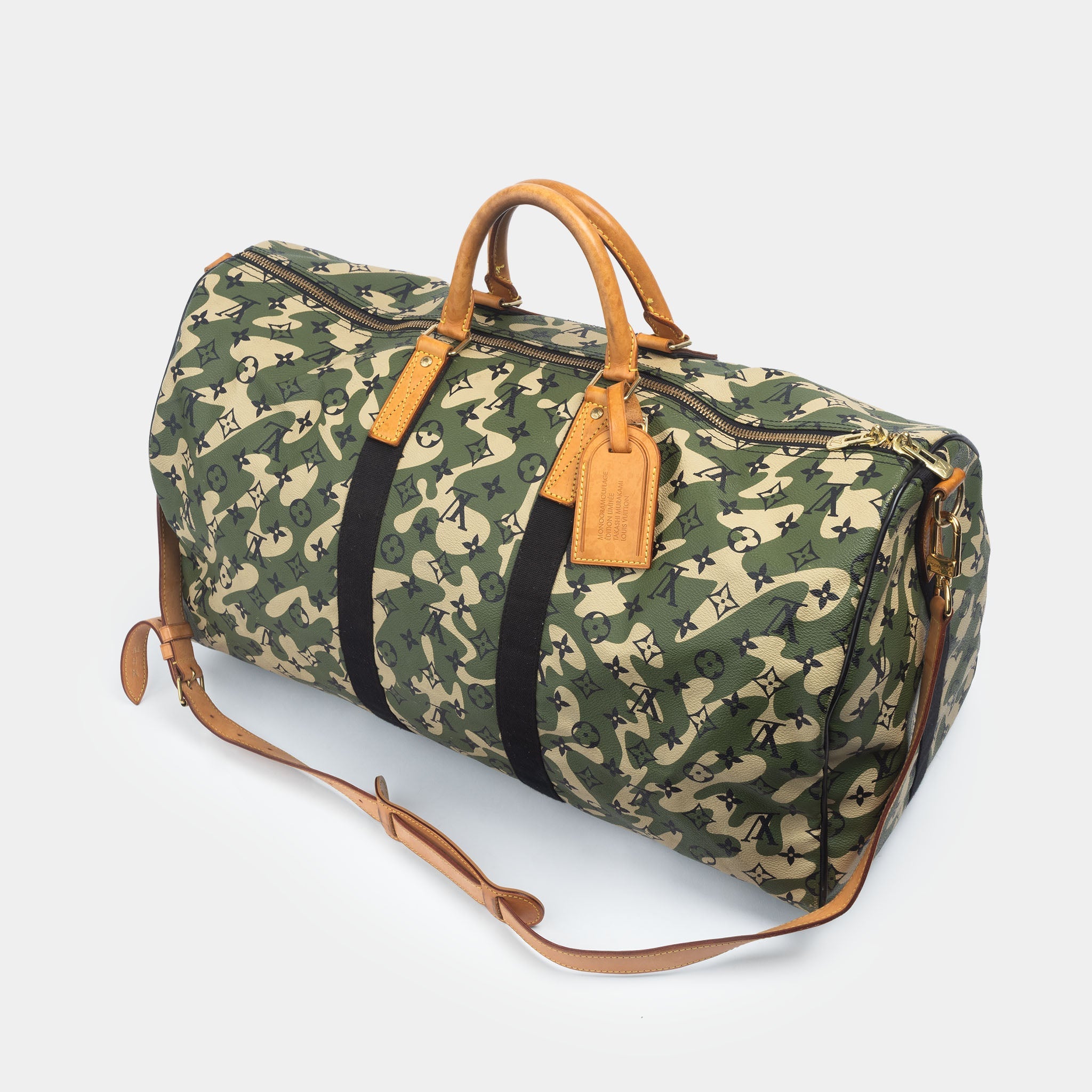 Louis Vuitton x Takashi Murakami Monogramouflage Keepall 55 bag