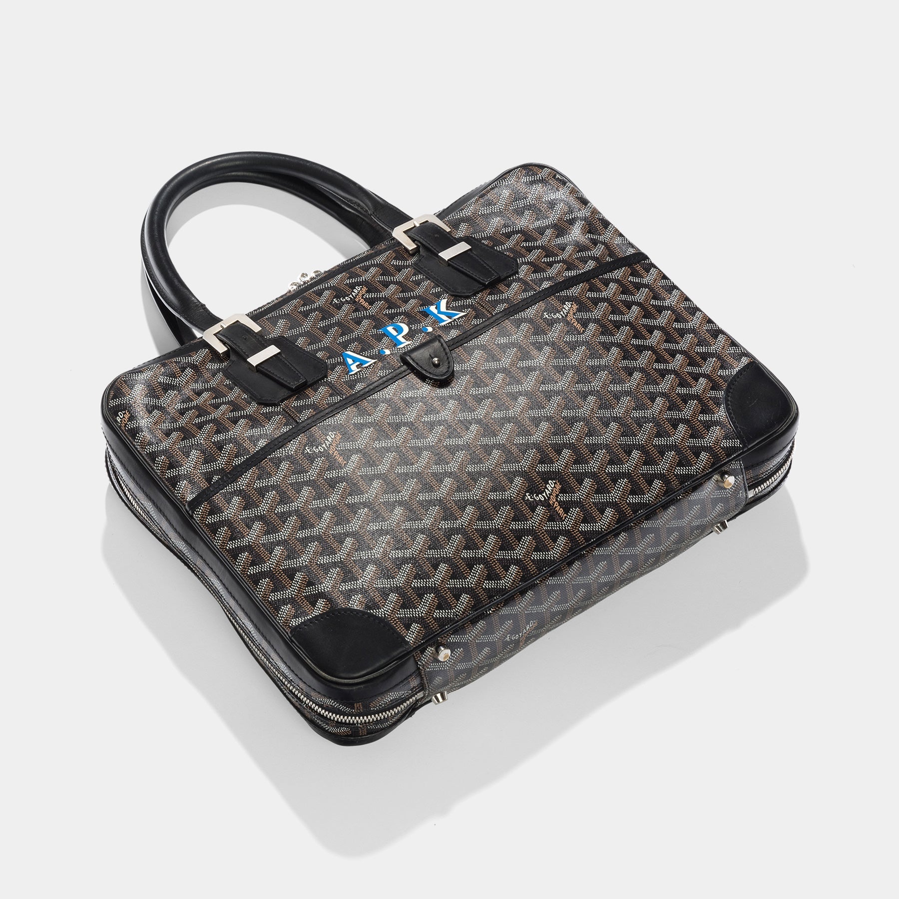 GOYARD Ambassade MM パーソナライズド ゴヤール アンバサード Goyard Black Ambassade PM Briefcase Business Handbag CHN020229