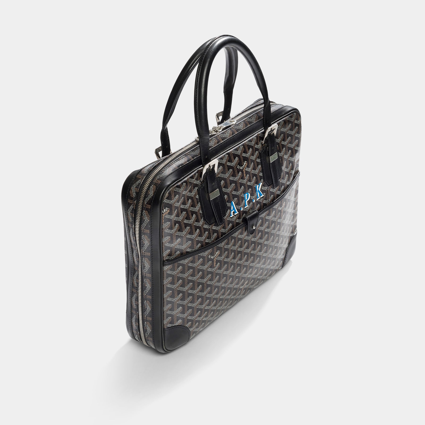 GOYARD Ambassade MM パーソナライズド ゴヤール アンバサード Goyard Black Ambassade PM Briefcase Business Handbag CHN020229