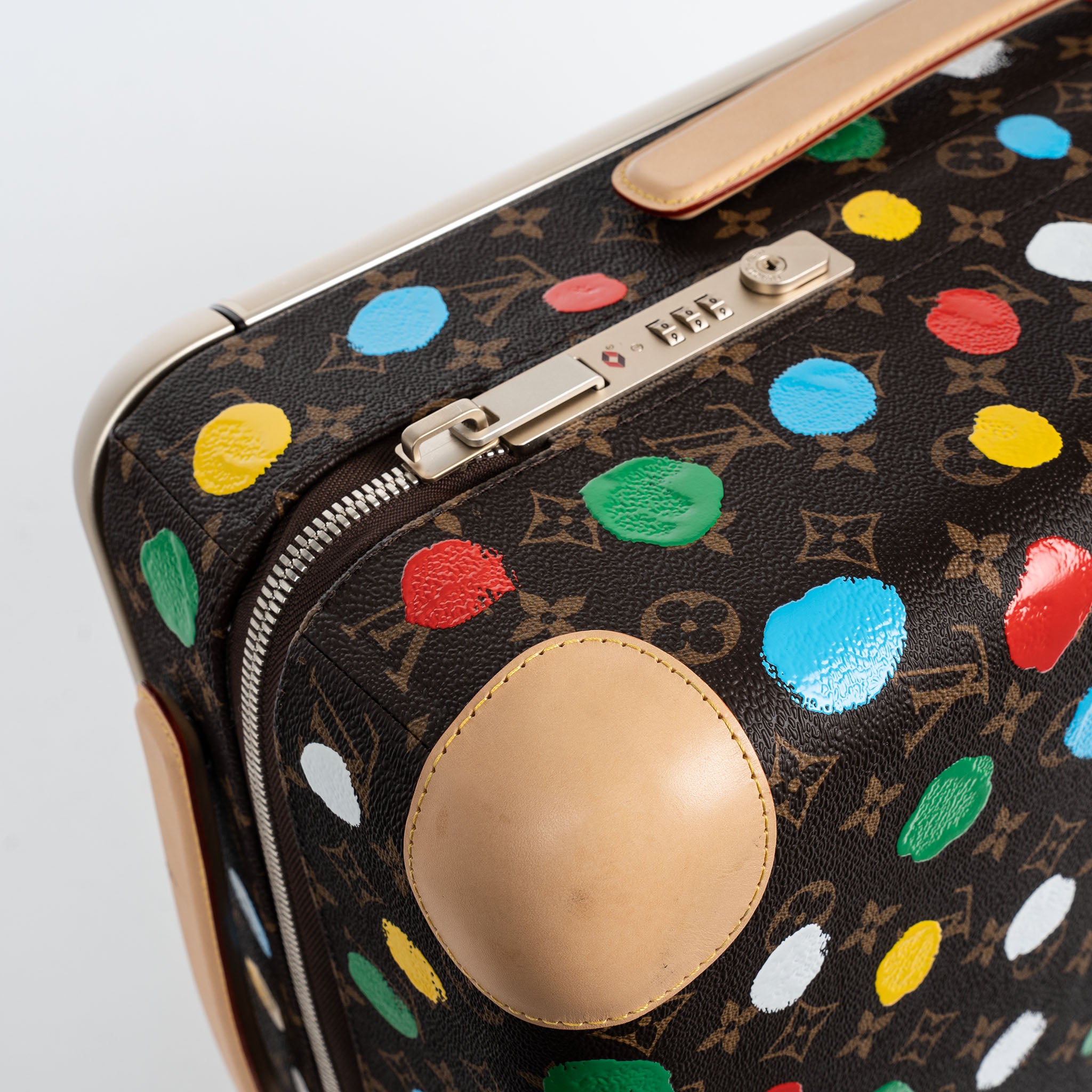 Louis Vuitton Yayoi Kusama Painted Dots Horizon Suitcase (55cm) Dark brown