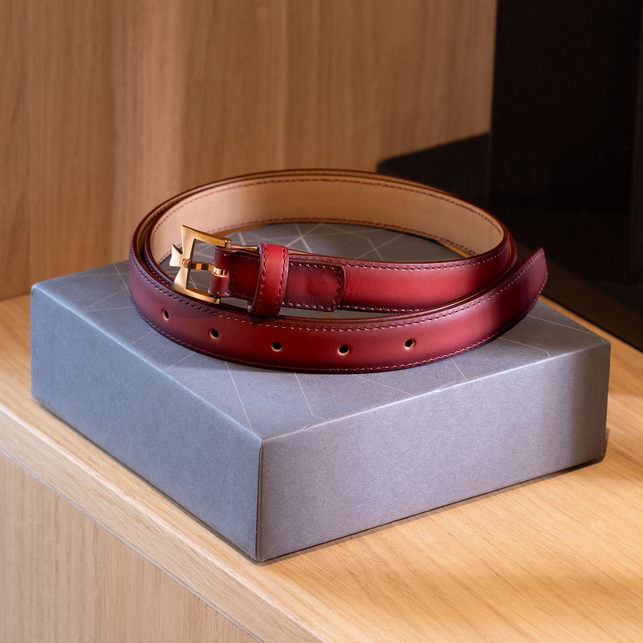 Vacheron Constantin Ladies Degradé Red  Leather Belt