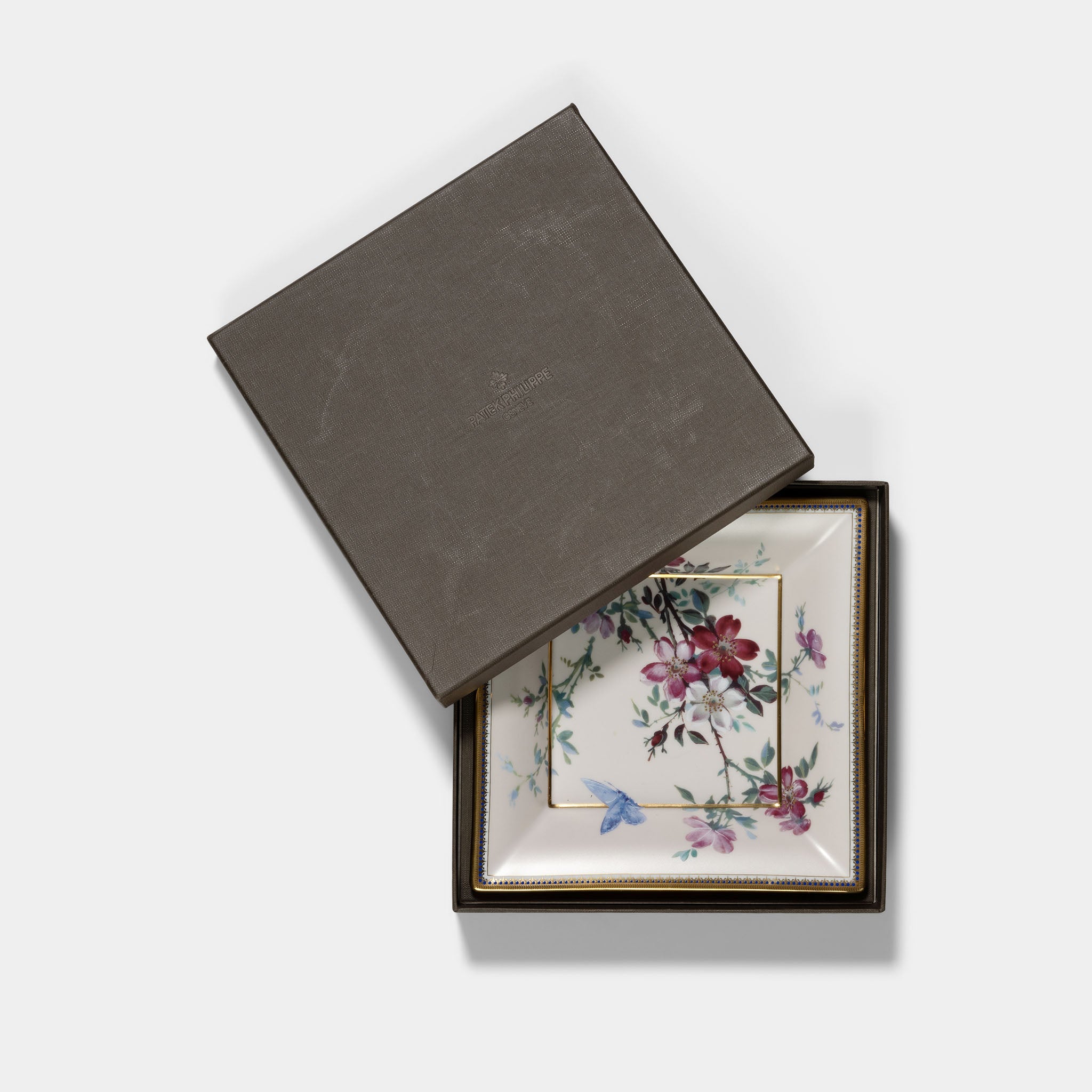 Patek Philippe Porcelan "Fower Motiv" Limoges Vide Poche Dish Trinket