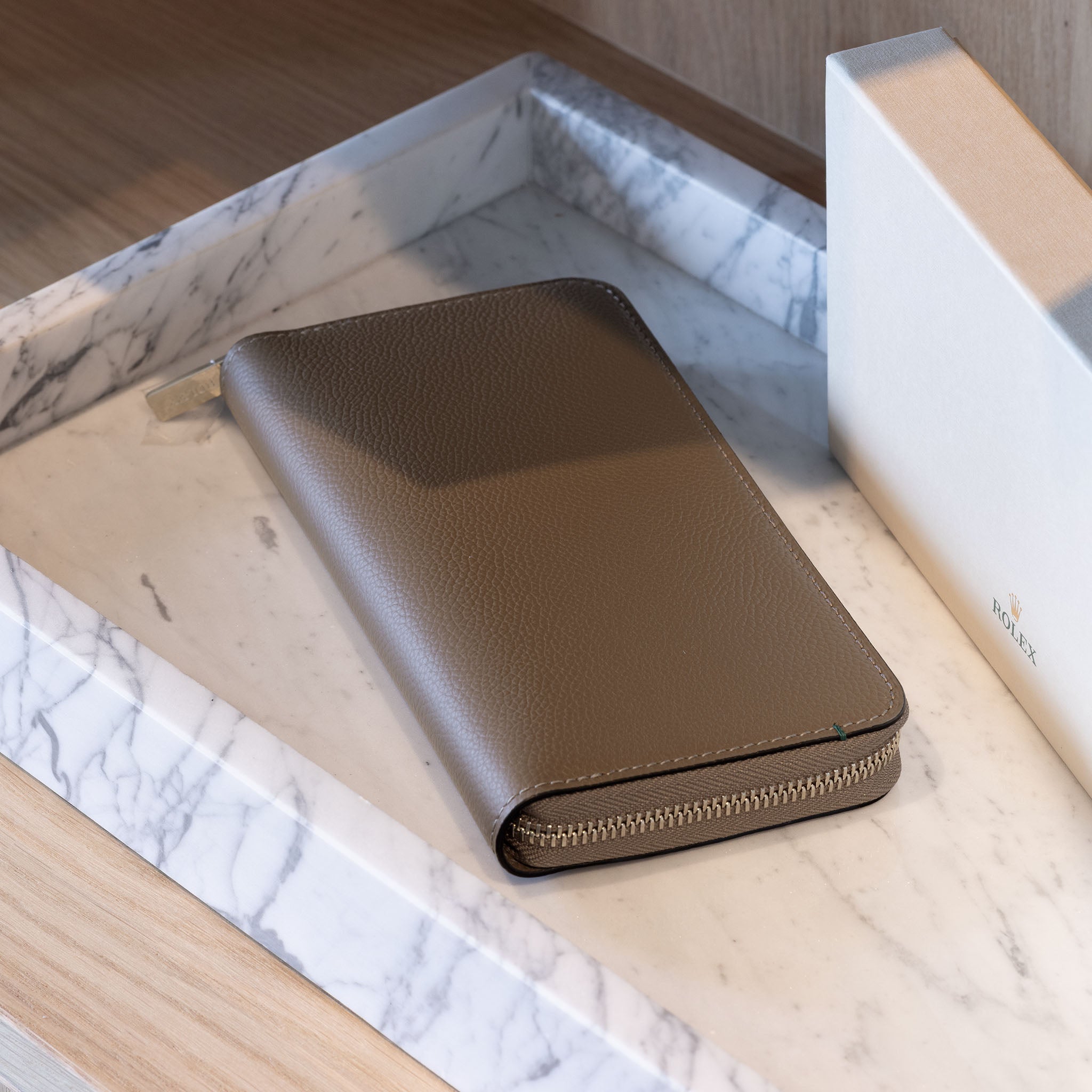 ROLEX 財布 - 新品 (NEW) Rolex Ladies Taupe Colour Leather Wallet