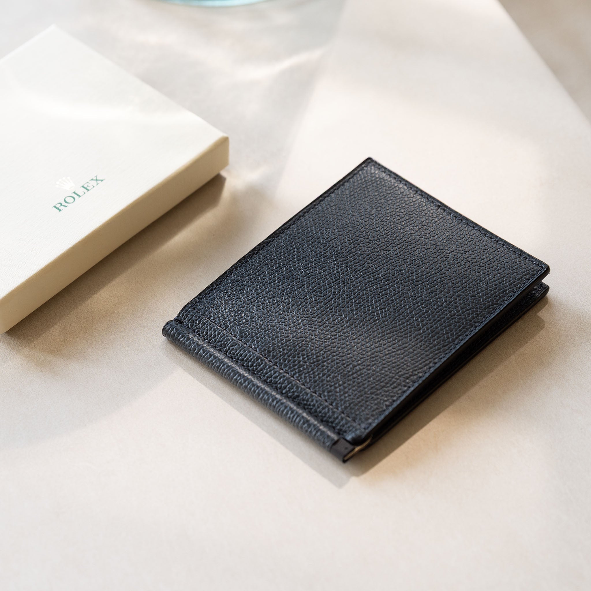 Rolex Blue leather wallet