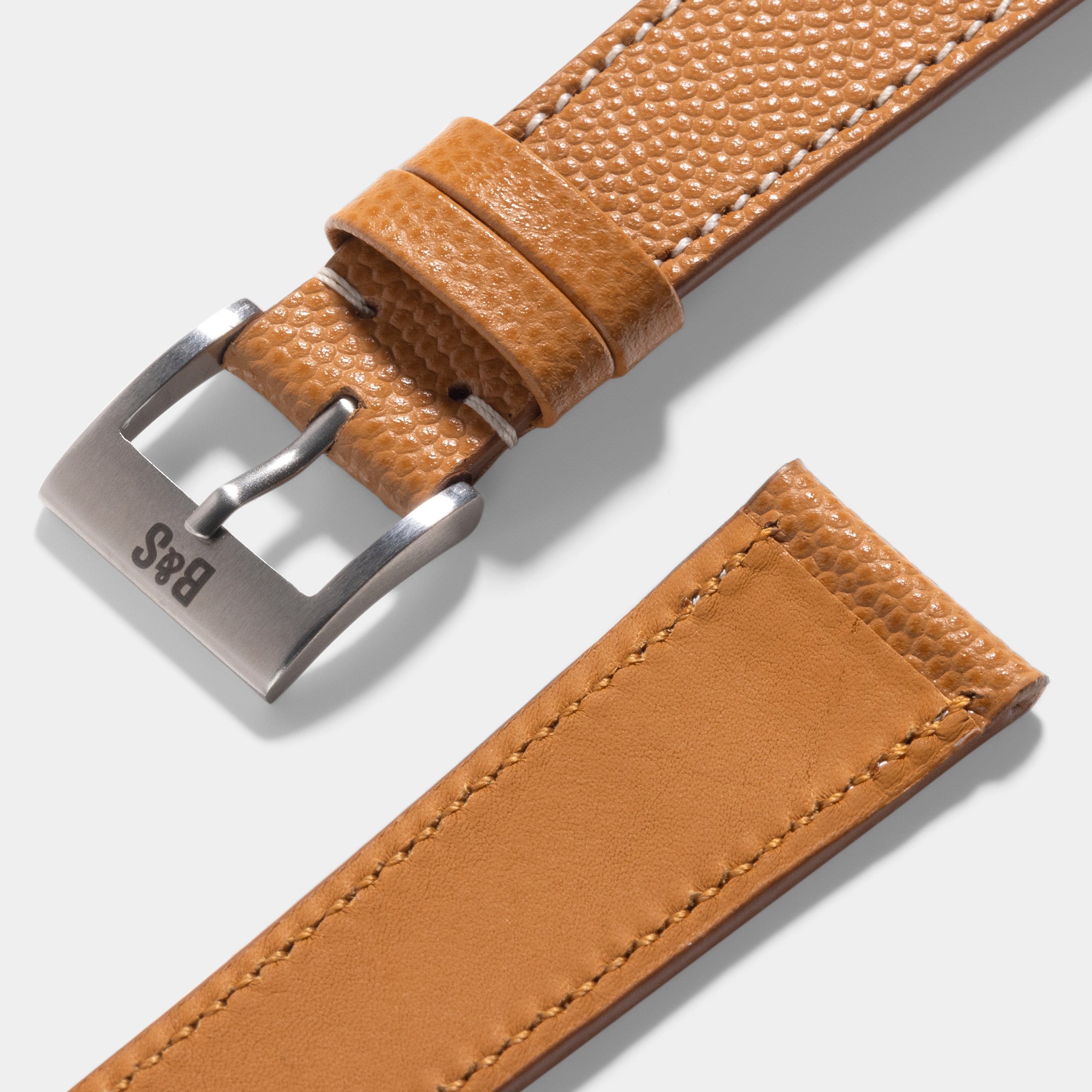 Strap for Tudor Black Bay 54 Pebbled Cognac Brown Watch Strap