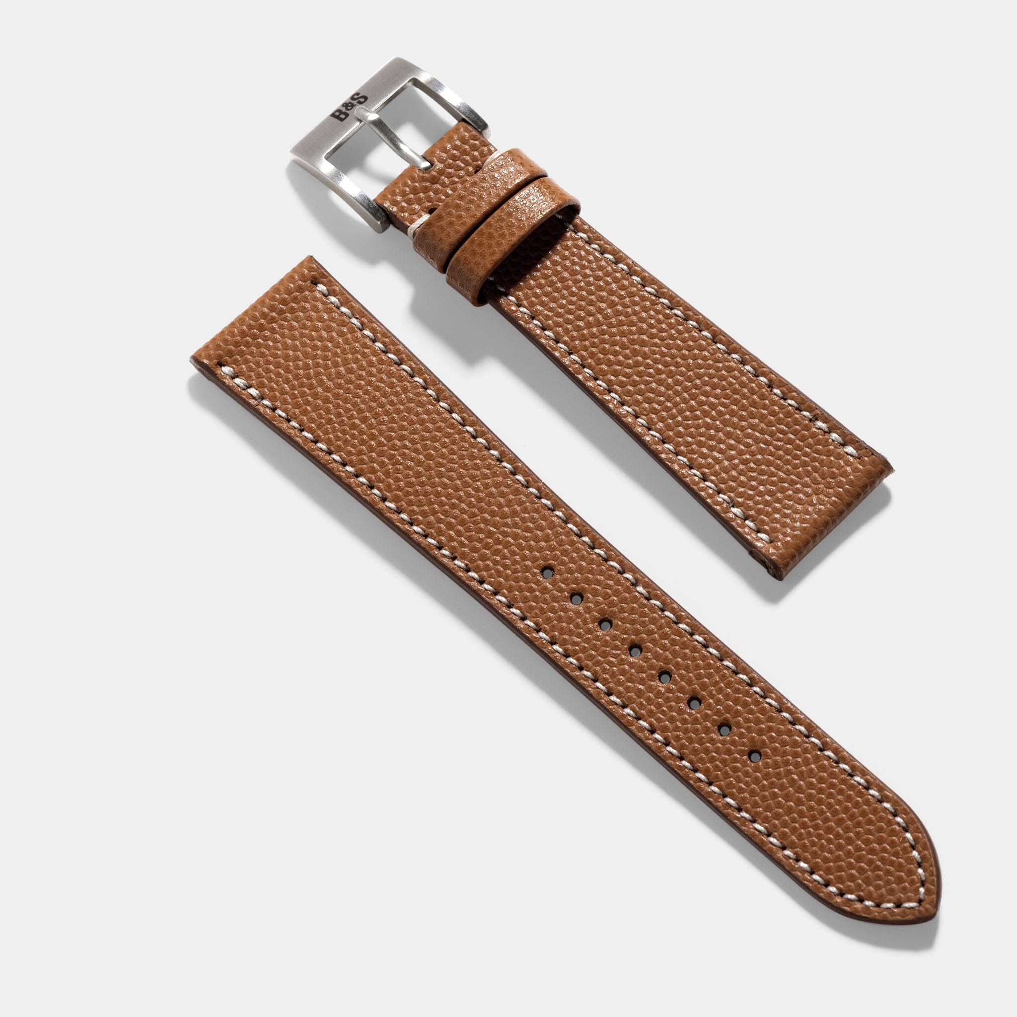 Pebbled Brown Leather Watch Strap