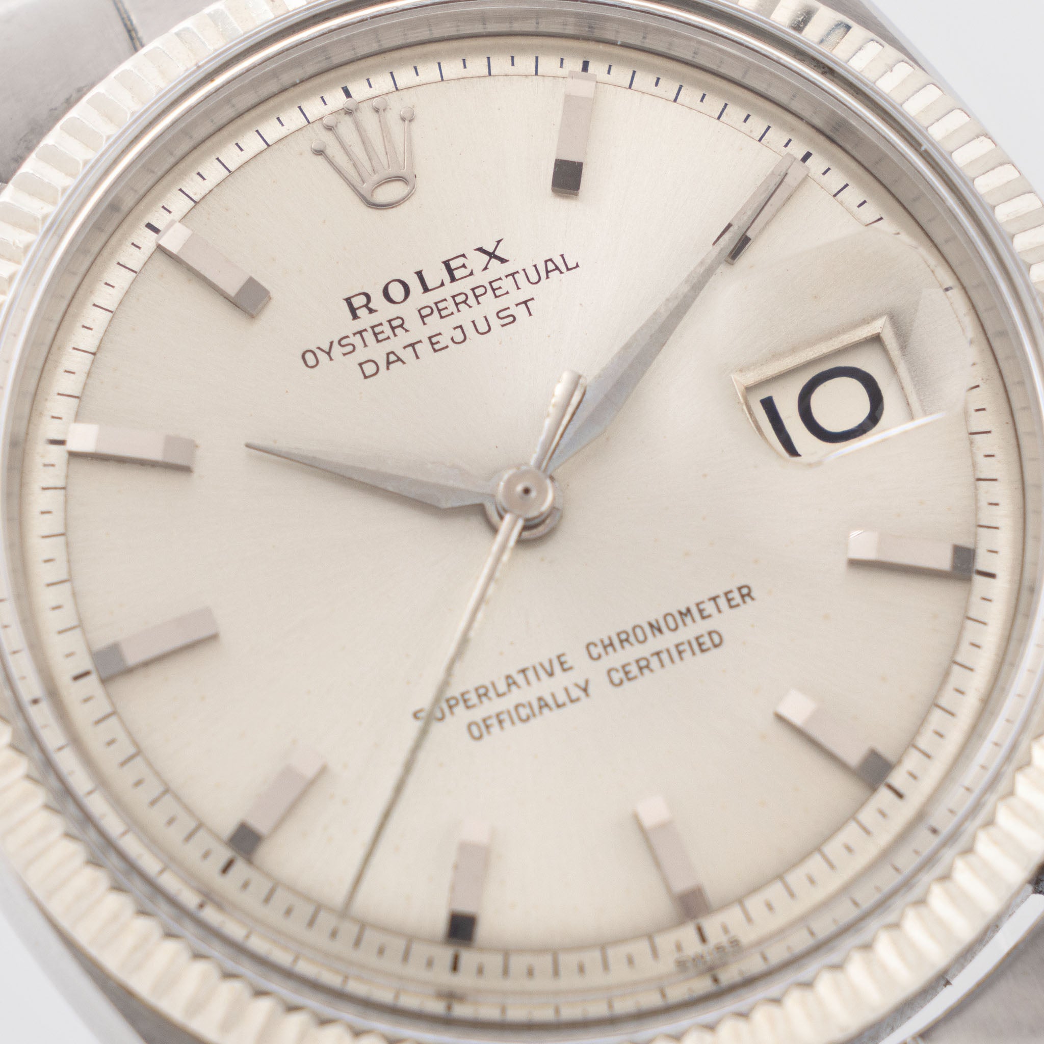 Rolex Datejust 1601 "Swiss Only" Silver Dial No Lume Dauphine Hands